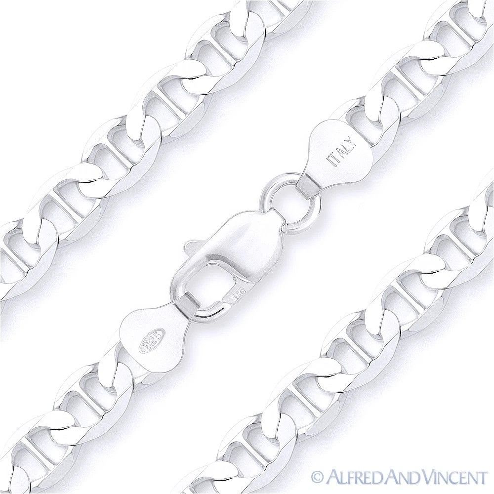 Other 9mm Men's Marina / Mariner Link Chain Bracelet 8.5" Size ONE SIZE - 1 Thumbnail