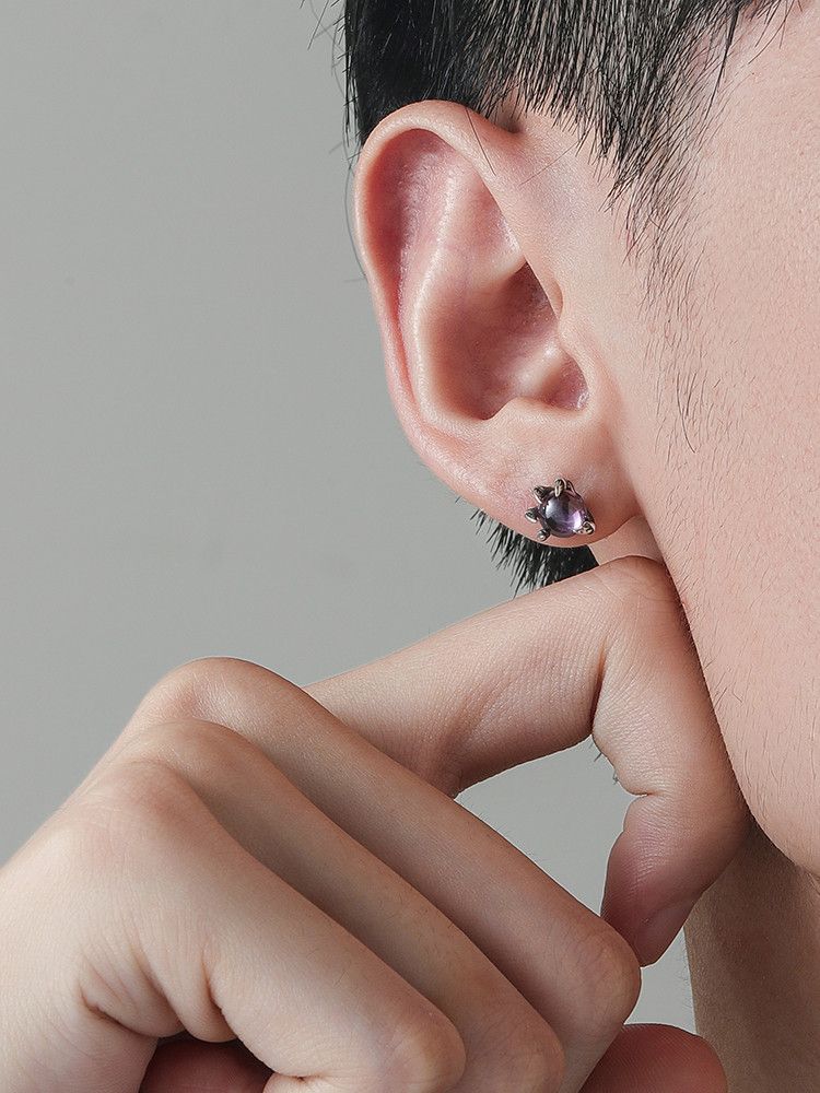 Jewelry Dragon One pairs Earrings Gothic Punk Chrome Jewelry Spike Size ONE SIZE - 1 Preview