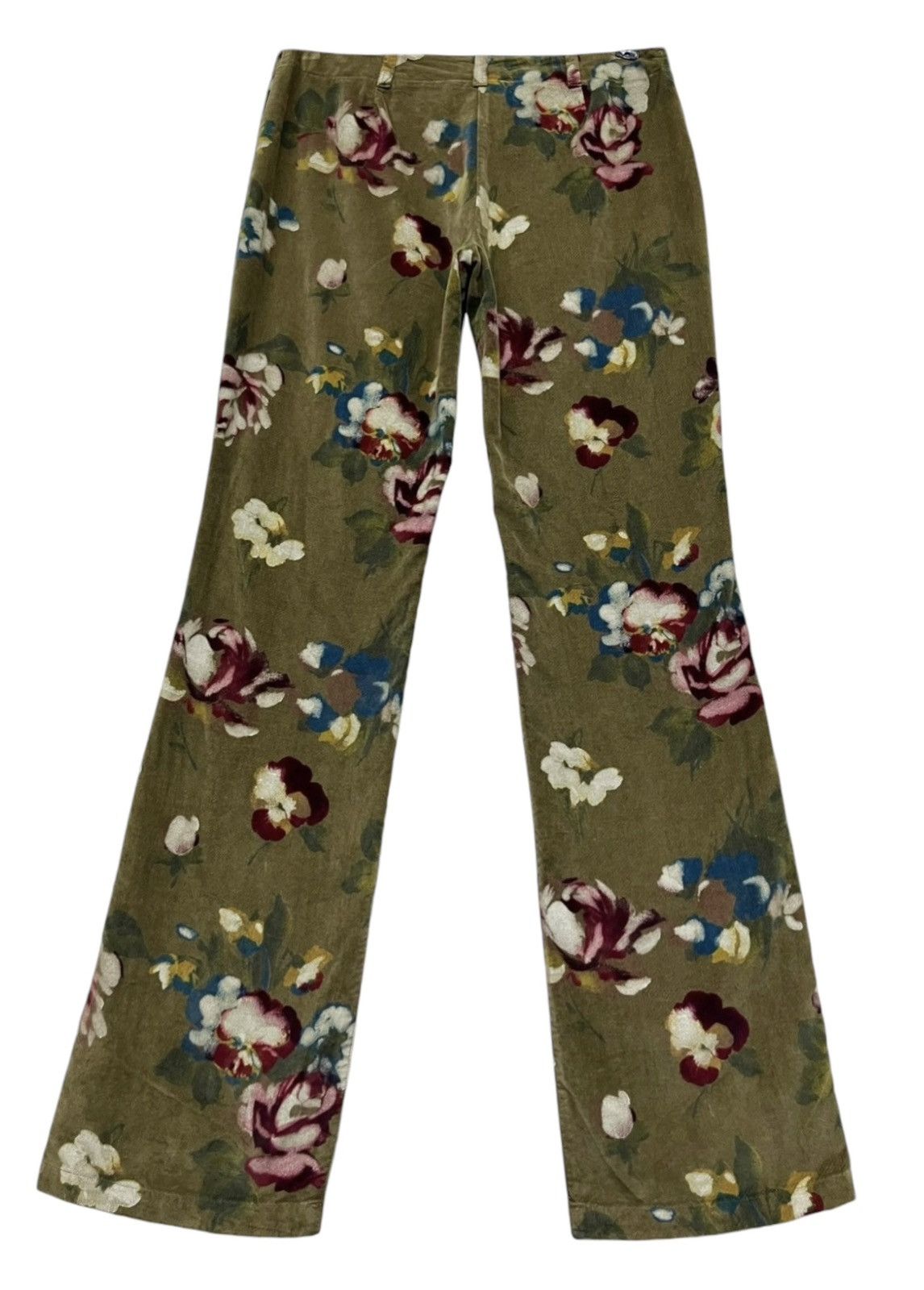 MAX&Co. ❤️Vintage MAX & CO ACTIVE Floral Design Cotton Velvet Pants Size 29" - 2 Thumbnail