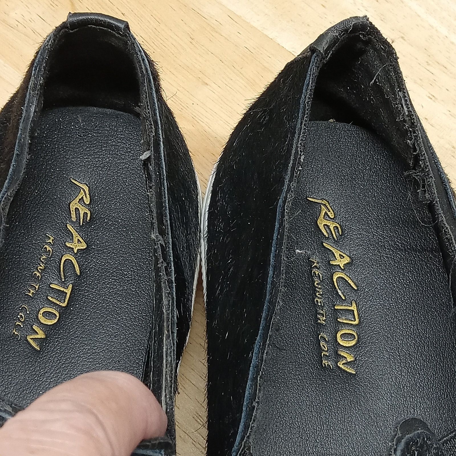 & Other Stories Reaction Calf Hair Shoes 7.5 M Women's Leather Black Size US 7.5 / IT 37.5 - 4 Thumbnail