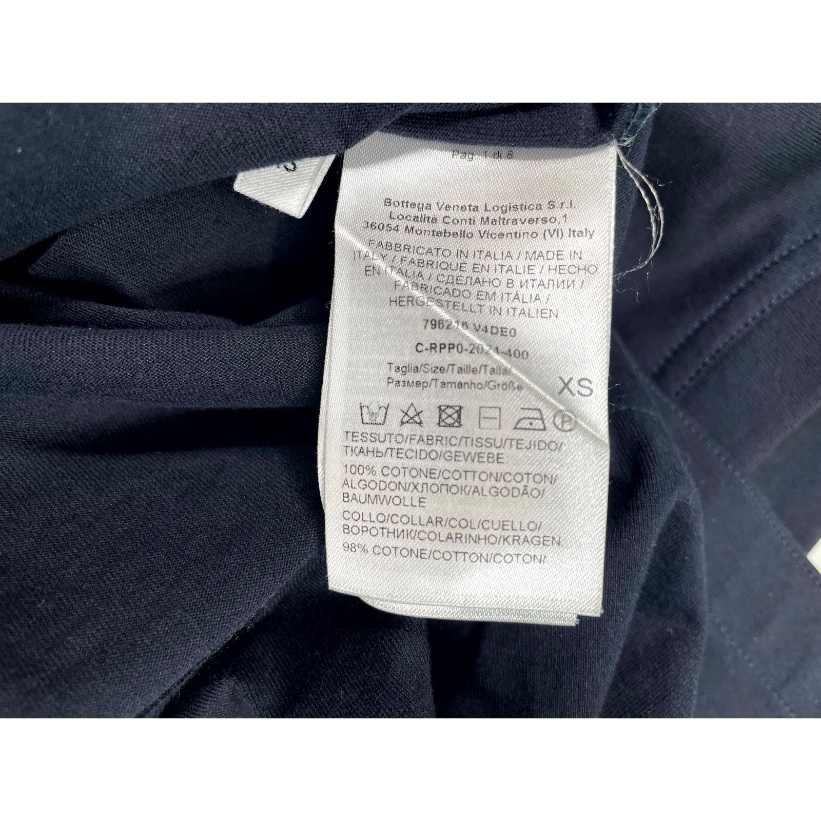 Bottega Veneta Bottega Veneta Mini Logo Navy Tee Size US XS / EU 42 / 0 - 3 Thumbnail