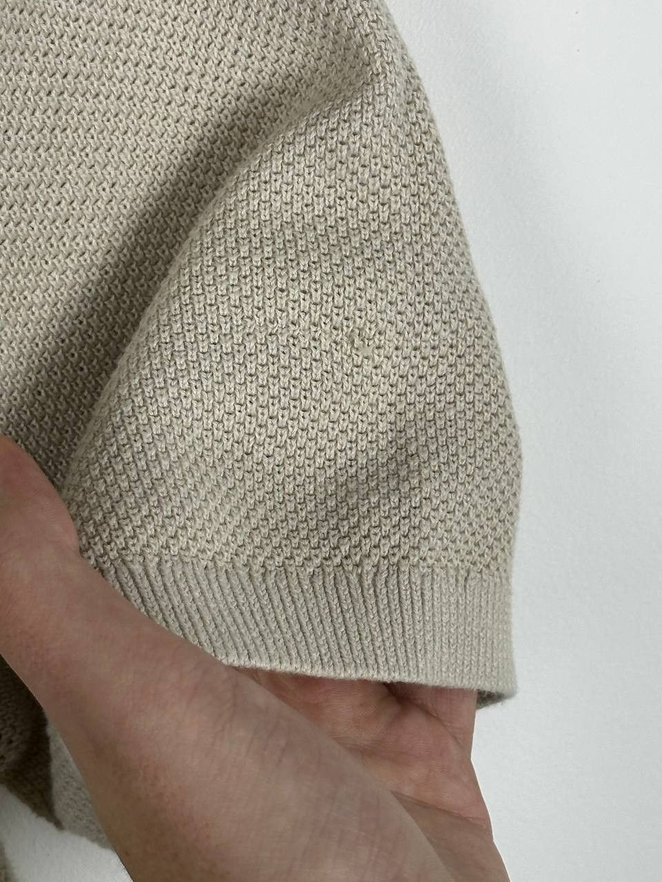 Reiss Reiss OE Colin Tan Textured Polo Button Shirt Size US L / EU 52-54 / 3 - 9 Thumbnail