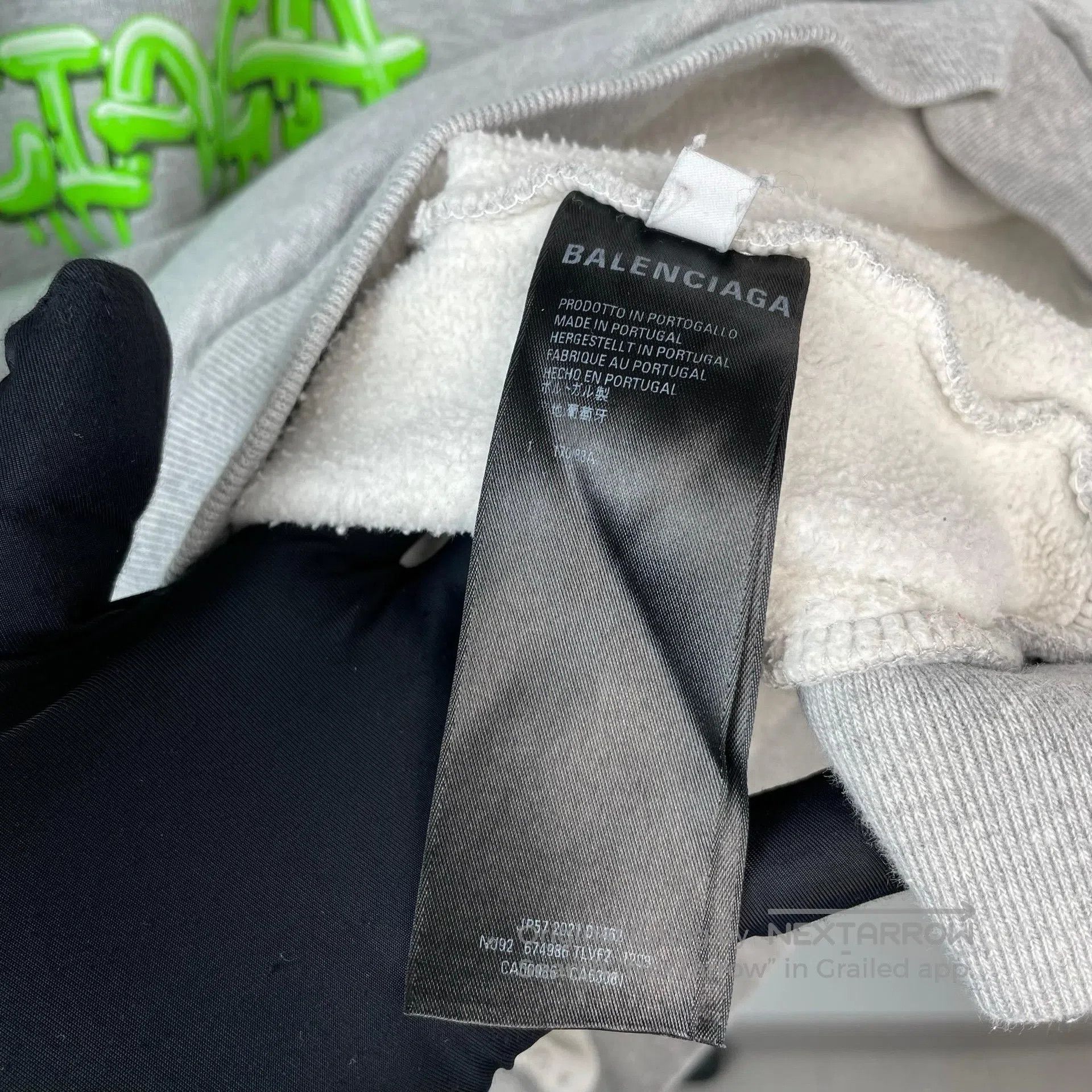 Balenciaga Balenciaga Grey Dripping Print Letter Hoodie| Size US L / EU 52-54 / 3 - 7 Thumbnail