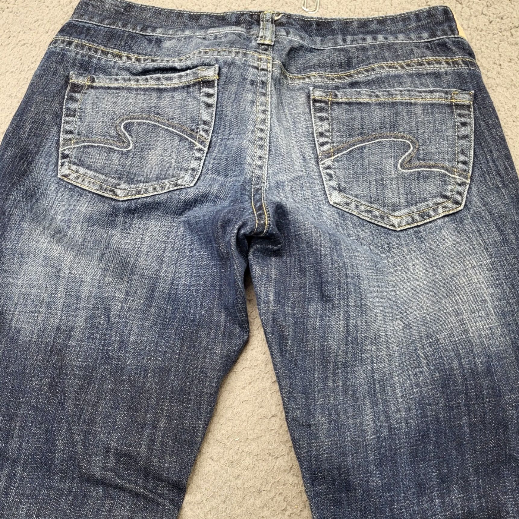 Vintage Maurices Ashlyn Bootcut Jeans Women's 5/6R Blue Stretch Denim Distressed Jeans Size 27" / US 4 / IT 40 - 4 Thumbnail