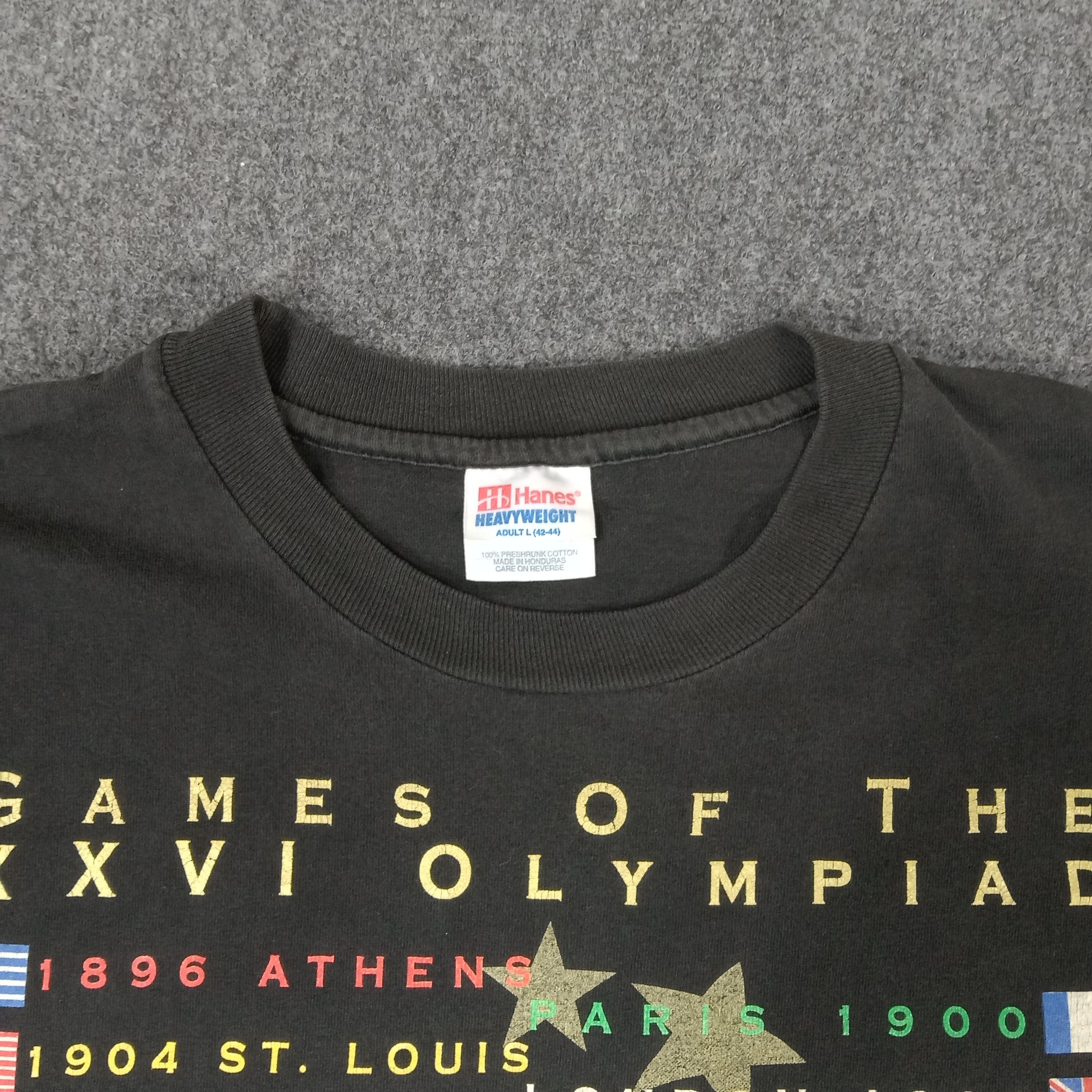 USA Olympics × Vintage Vintage 90's Olympic Atlanta 1996 Sport Style Tshirt Size US L / EU 52-54 / 3 - 4 Thumbnail
