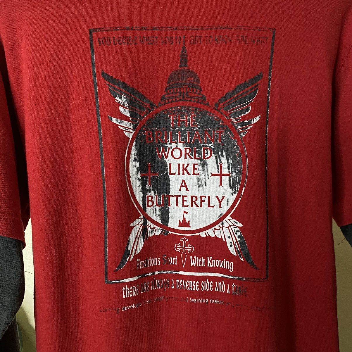 Beauty Beast × If Six Was Nine × Japanese Brand Hall Of Fame Double Layer Cyber Grunge Gothic LS T Shirt Size US M / EU 48-50 / 2 - 2 Thumbnail