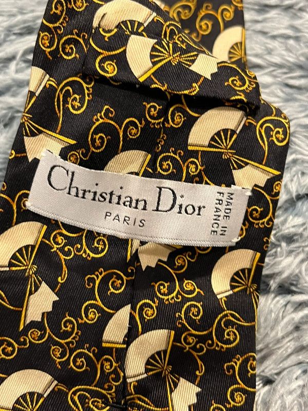 Christian Dior Monsieur × Vintage Christian Dior vintage silk tie Made In France Size ONE SIZE - 6 Thumbnail