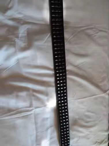 Japanese Brand Triple-Row Black Studded Punk Belt - 3.7cm Vegan Leather Size 32 - 5 Thumbnail