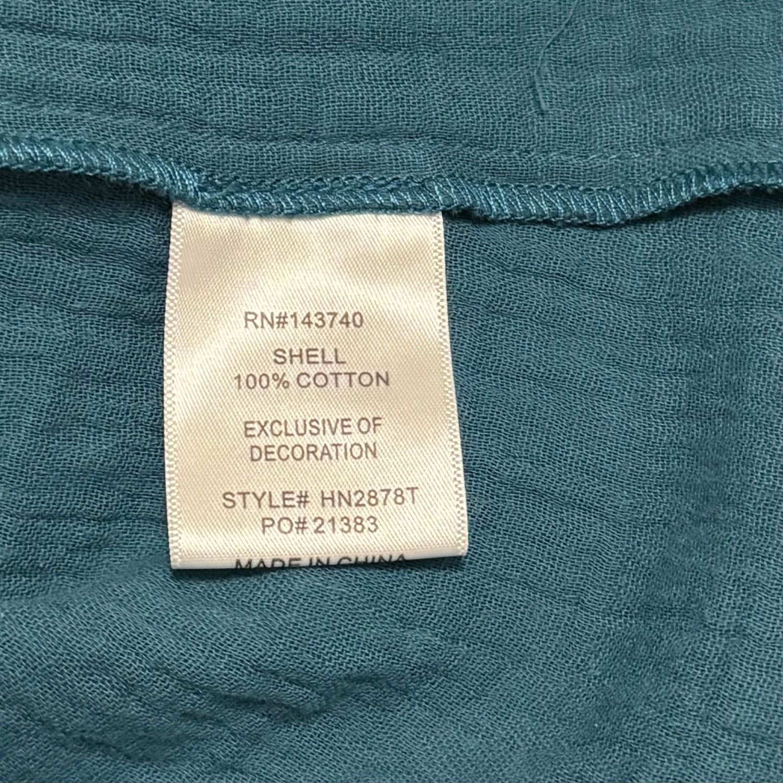 Other NEW Hyacinth House Tuckernuck Teal Eyelet Tatum Blouse Large Size L / US 10 / IT 46 - 7 Thumbnail