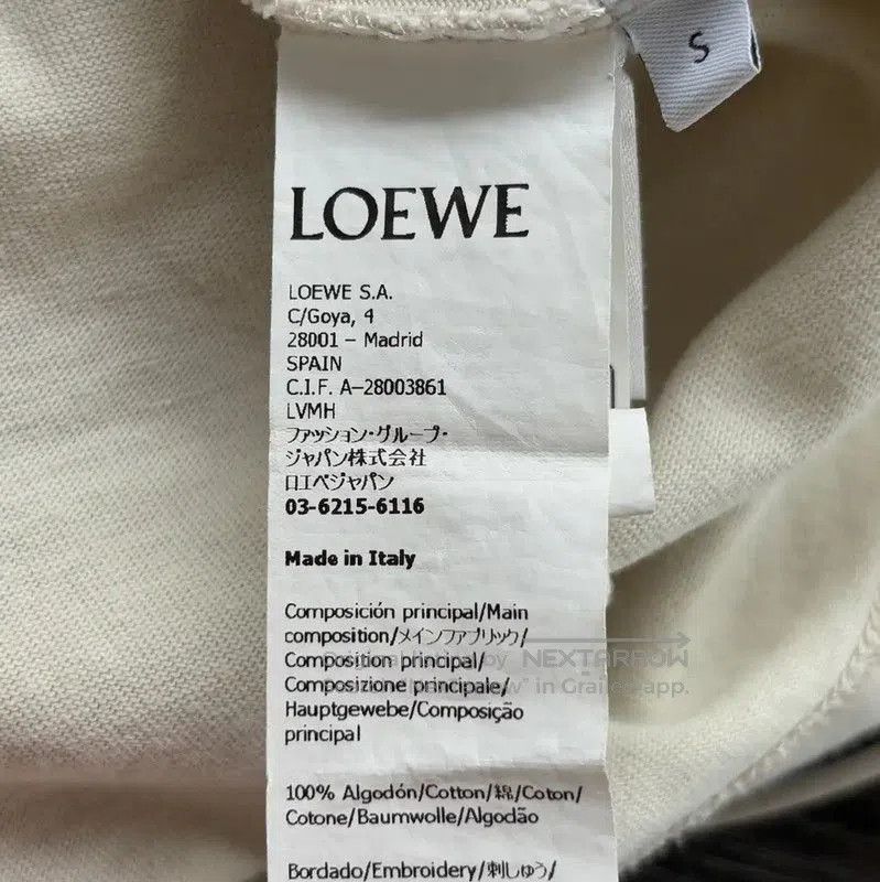 Loewe LOEWE Women's Cream Short Sleeve T-Shirt . Size S / US 4 / IT 40 - 4 Thumbnail