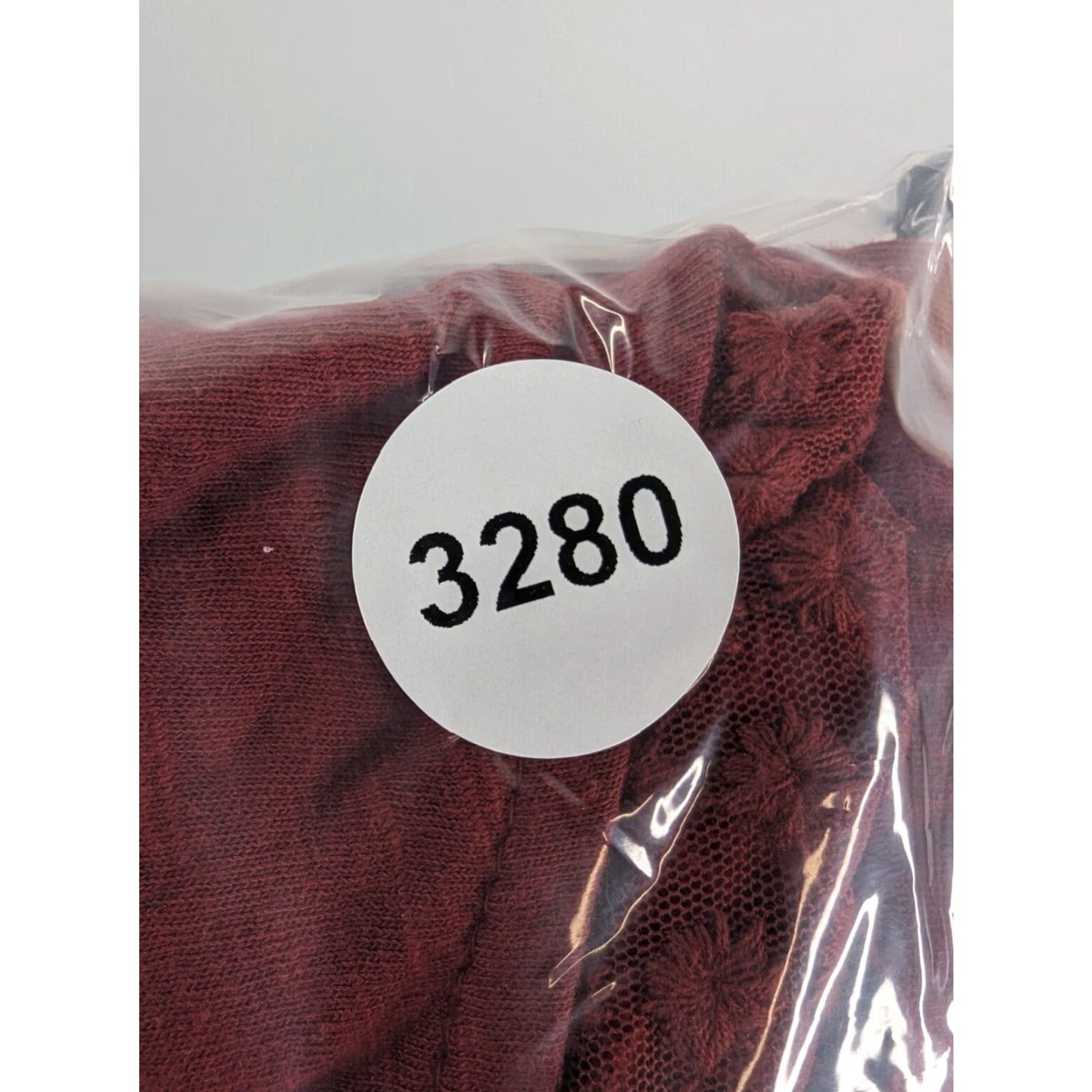 Lucky Brand Lucky Brand Blouse Shirt Long Sleeve Round Neck Red Burgundy Women L Lace Peasant Top Size L / US 10 / IT 46 - 8 Thumbnail