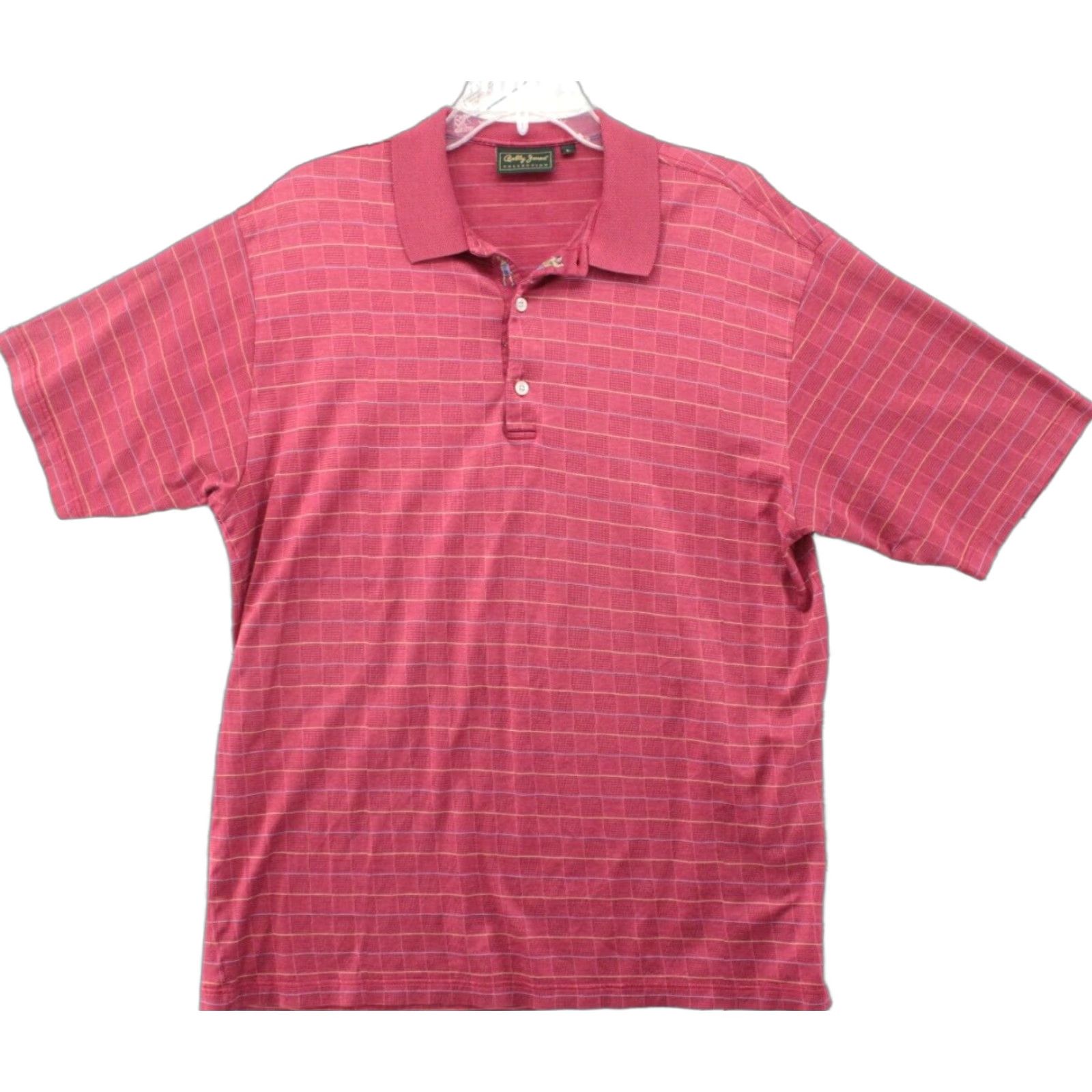 Vintage VINTAGE Bobby Jones Polo Shirt Men's L Red Windowpane Plaid Golf Embroidered Italy Size US L / EU 52-54 / 3 - 1 Thumbnail
