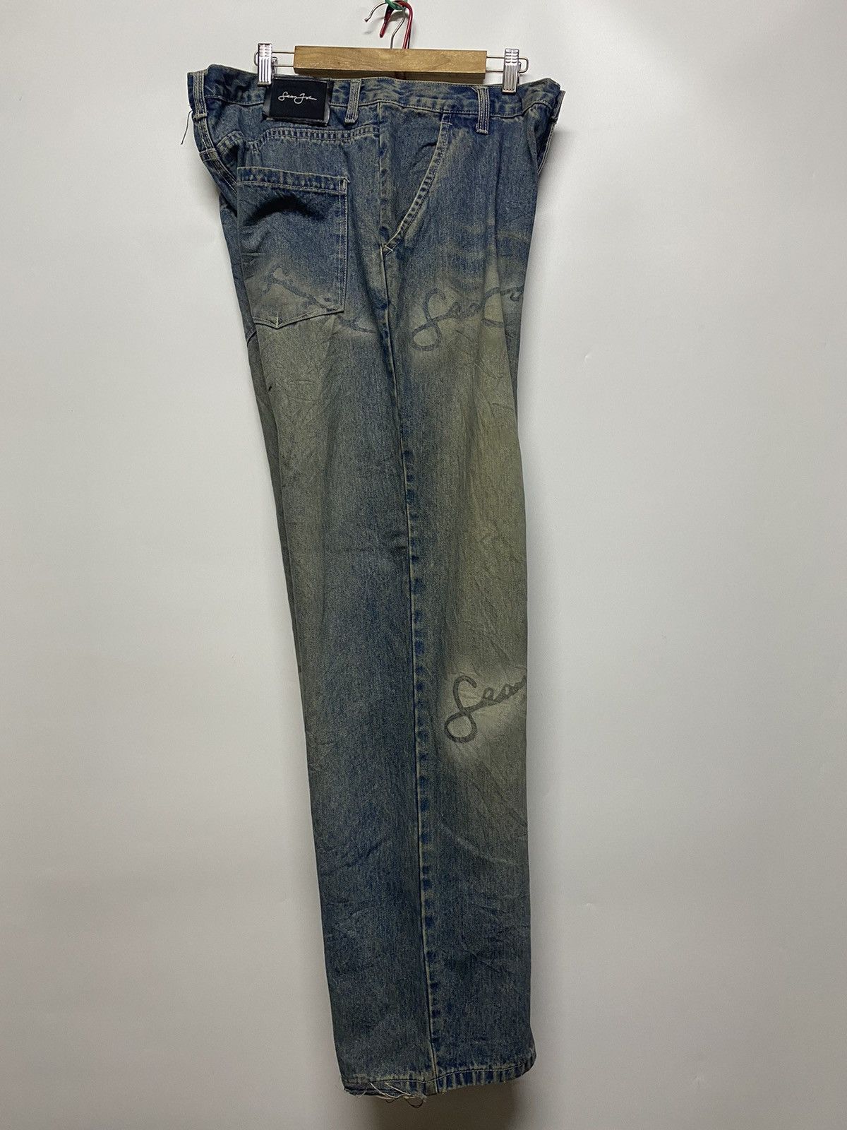 Sean John Sean John Mens Jeans Embroidered Sign Logo Retro Baggy Denim Size US 36 / EU 52 - 8 Thumbnail