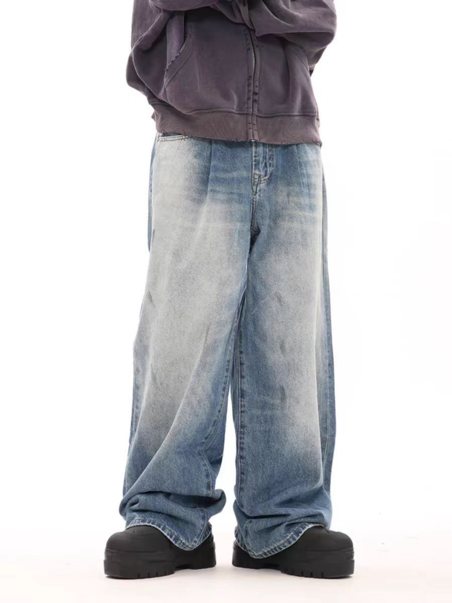 Japanese Brand × Vintage Vintage street washed and worn loose jeans Size US 28 / EU 44 - 4 Thumbnail