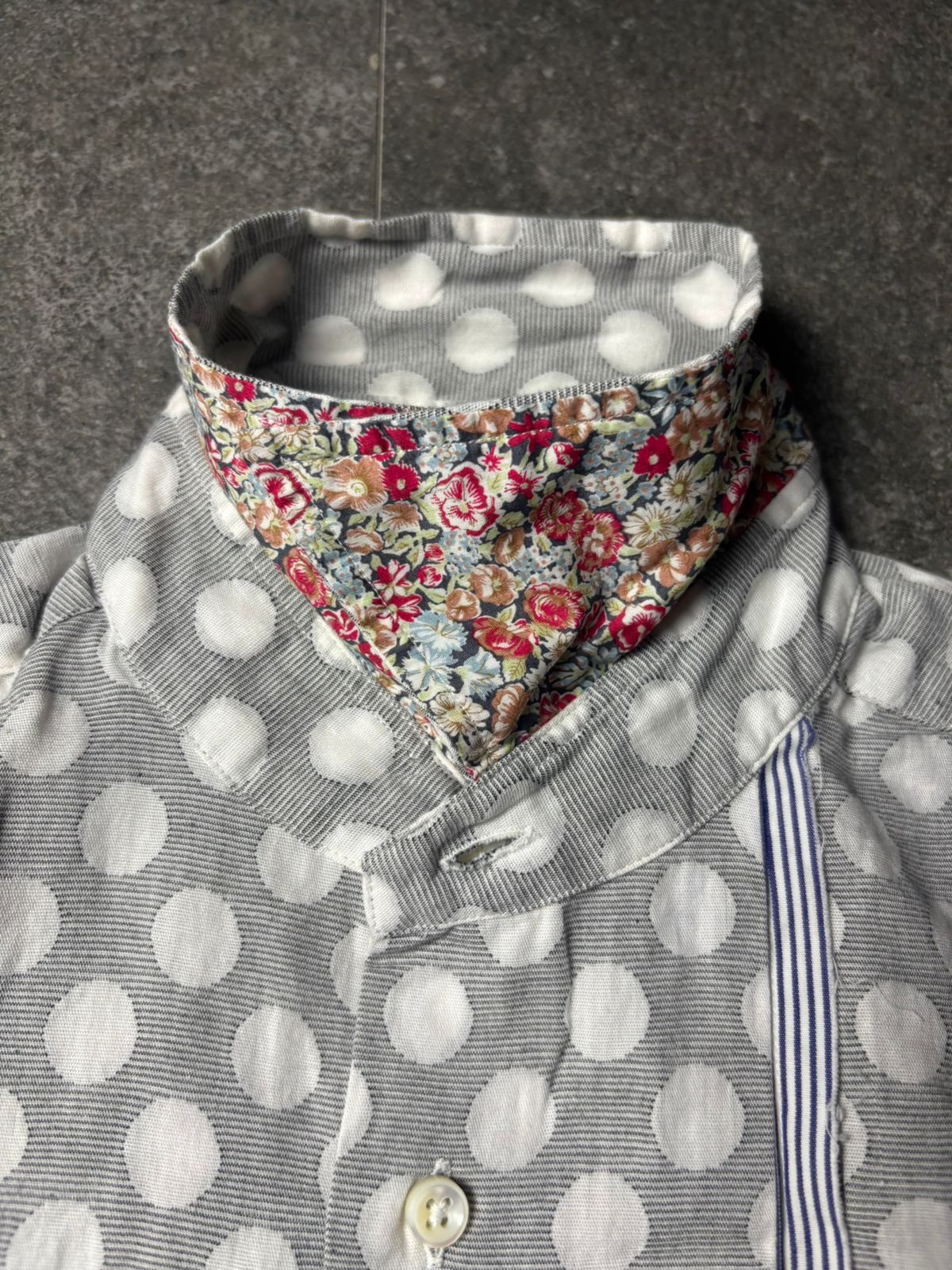 Japanese Brand RARE 2000s Jipijapa Japan Polkadot Cut & Sew Button-Up Shirt Size US M / EU 48-50 / 2 - 5 Thumbnail