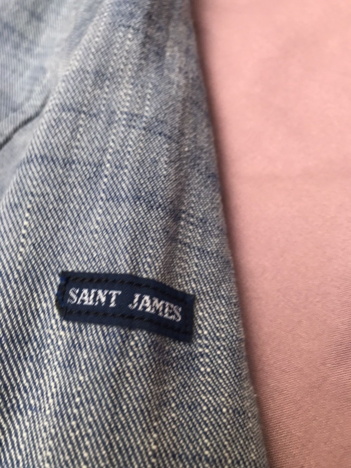 Saint James SAINT JAMES NÉ DE LA MER DENIM SMOCK MARINE PULL OVER Size US M / EU 48-50 / 2 - 9 Thumbnail