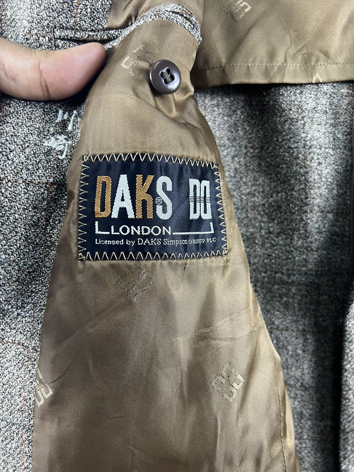 DAKS × Liberty London × Vintage 🔥 DAKS LONDON PLAID TWEED BLAZER Size US S / EU 44-46 / 1 - 7 Thumbnail
