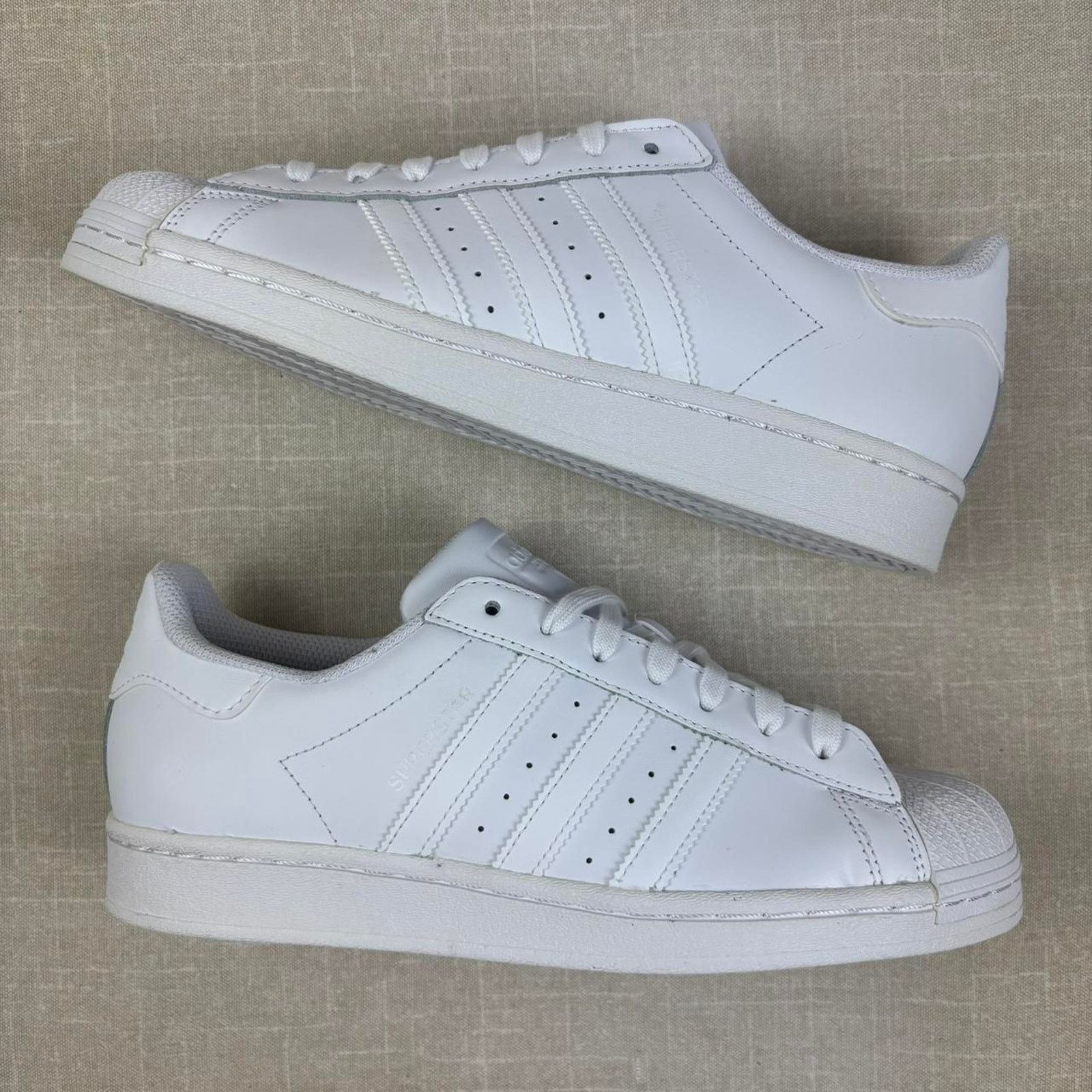 Adidas 🦷 Adidas Superstar “Triple White” 10.5M Size US 10.5 / EU 43-44 - 2 Thumbnail