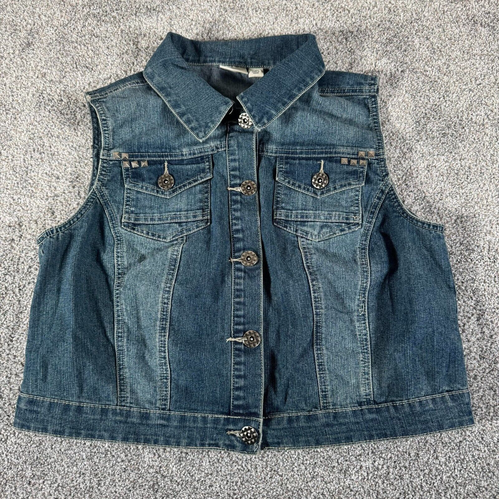 Other Cato Vest Womens Large Grunge Edgy Streetwear Studded Y2K Size L / US 10 / IT 46 - 1 Thumbnail