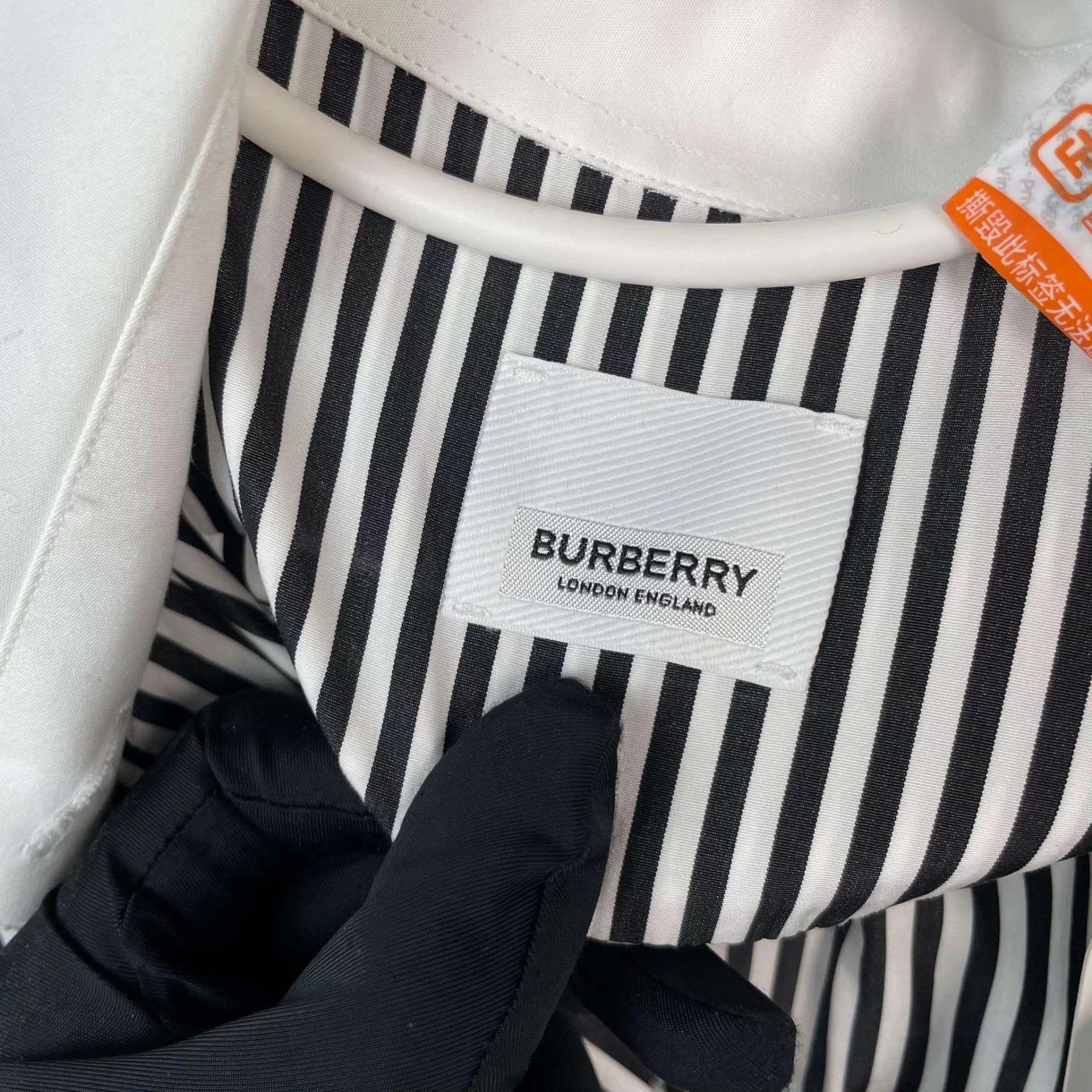 Burberry Burberry cotton long shirt 170 black white stripe Size XL / US 12-14 / IT 48-50 - 3 Thumbnail