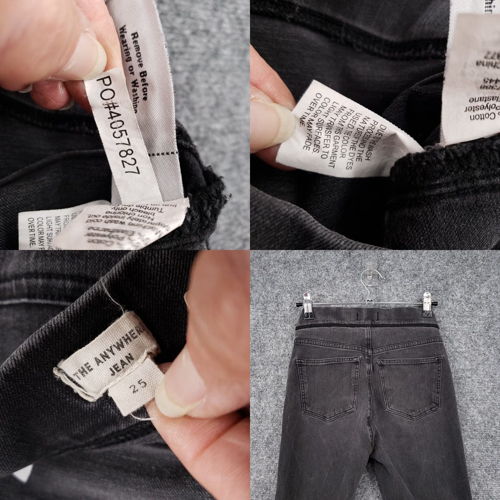 Madewell Madewell Jeans Womens 25 Gray The Anywhere Marton Wash Stretch Jegging Pull On Size 42" / US 20 - 9 Thumbnail