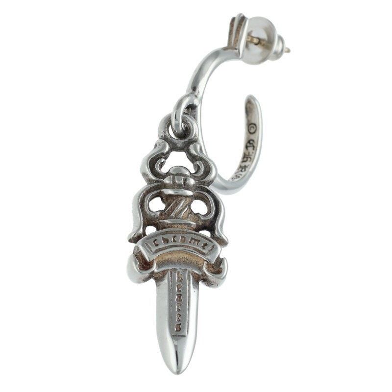 Chrome Hearts Chrome Hearts No5 Dagger Hoop Silver Earring Size ONE SIZE - 1 Thumbnail