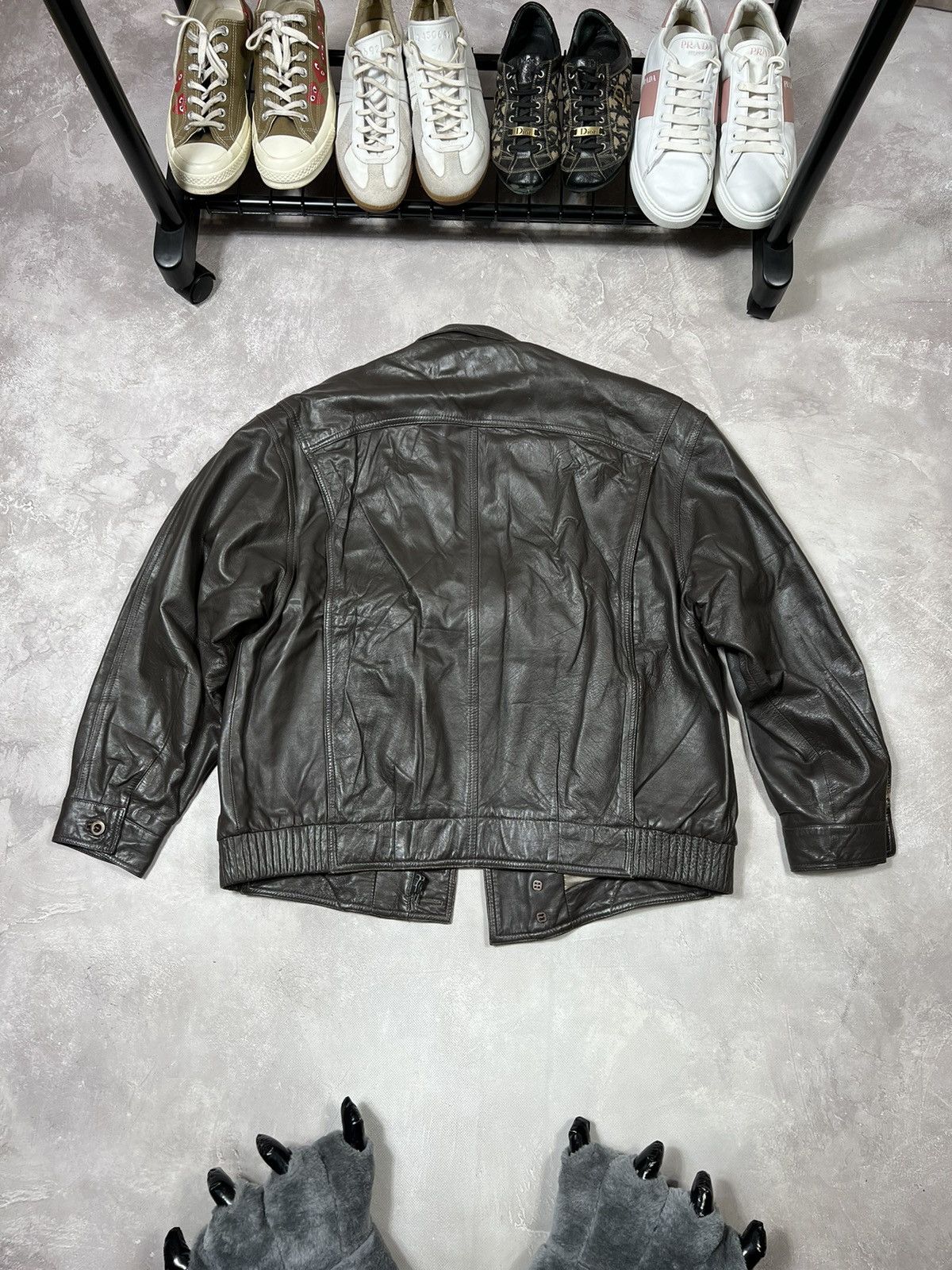 Vintage Vintage Racing Y2k Leather Jacket Size US XL / EU 56 / 4 - 11 Thumbnail