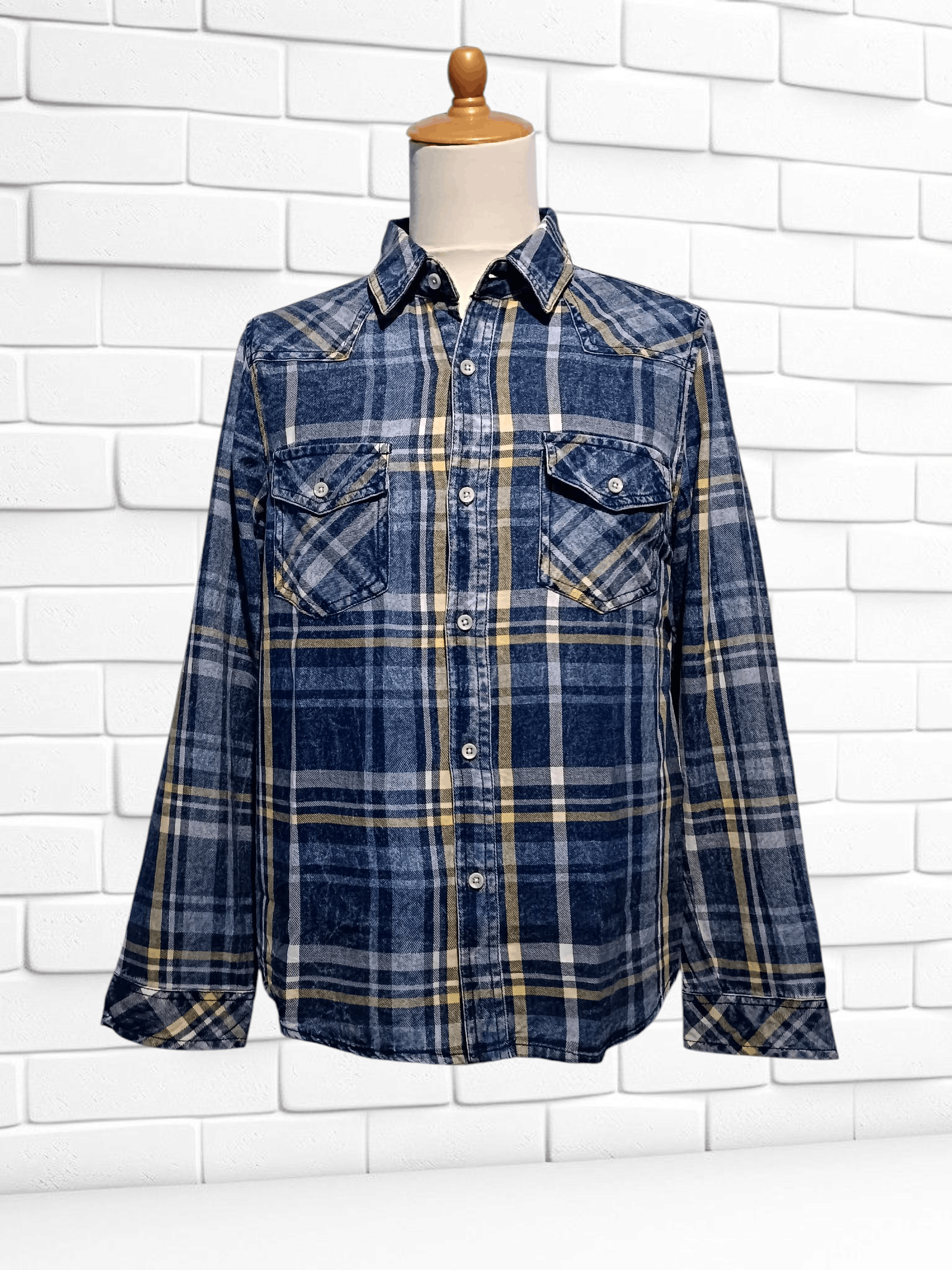 In The Attic In The Attic Indigo Check Shirt Size US M / EU 48-50 / 2 - 1 Thumbnail