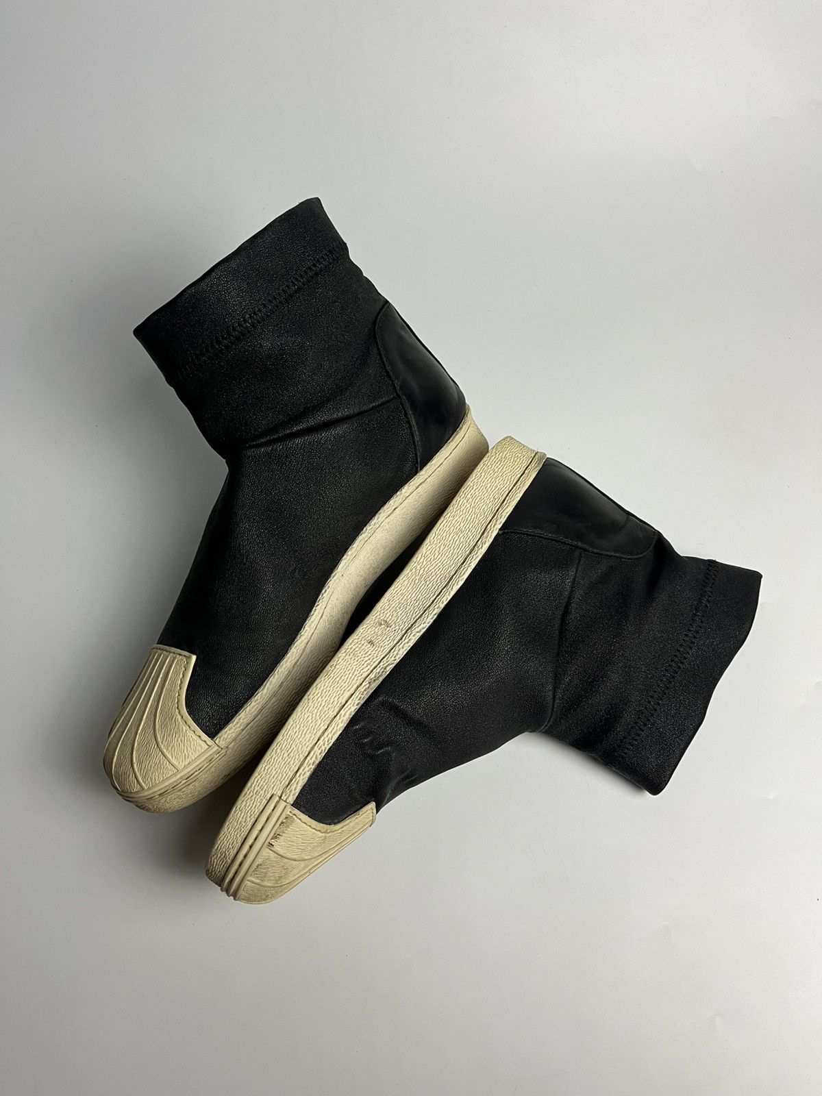 Adidas × Rick Owens Rick Owens x Adidas Superstar Stretch Boot - Black Leather Size US 9 / EU 42 - 8 Thumbnail
