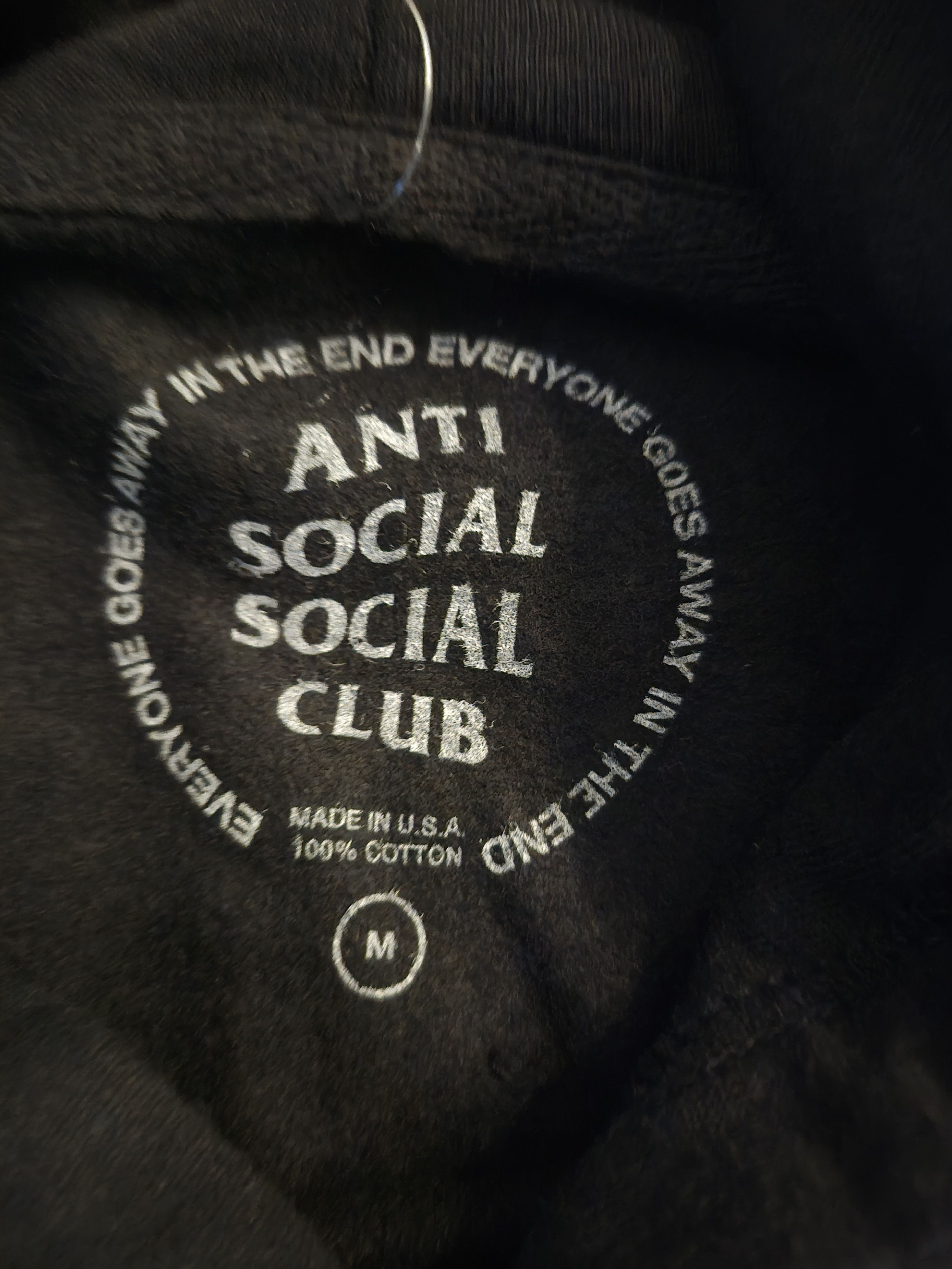 Anti Social Social Club Anti Social Social Club Black Hoodie Size Medium Size US M / EU 48-50 / 2 - 4 Thumbnail