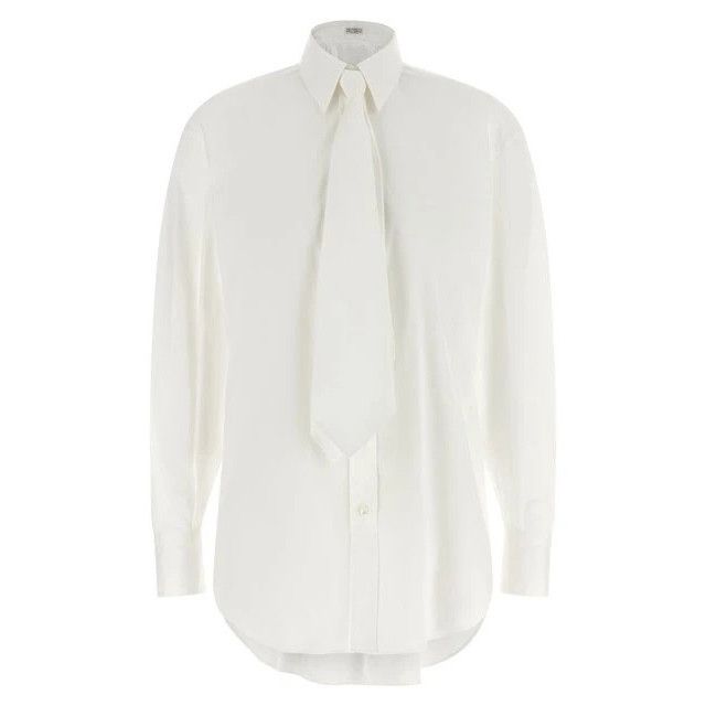 Brunello Cucinelli White Tie Shirt Women's, Women's (Size Xs)