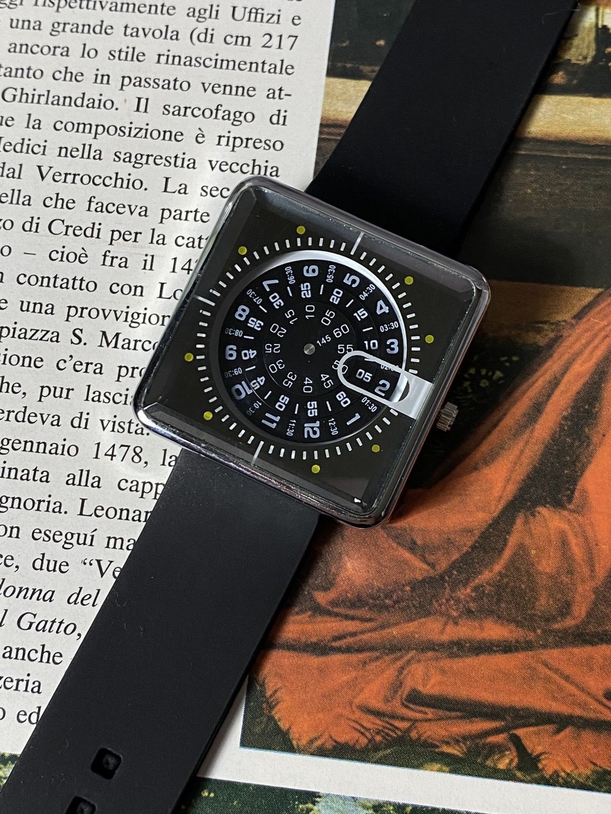 Hysteric Glamour Futuristic Rotating Disc Square Watch Techwear Cyber Size ONE SIZE - 3 Thumbnail