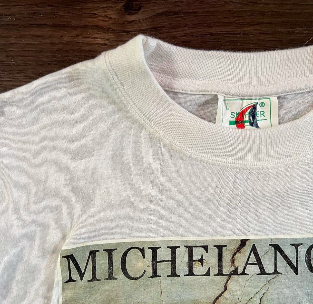 Vintage White vintage EU 1990s Michelangelo; The creation of Adam Size US L / EU 52-54 / 3 - 2 Thumbnail