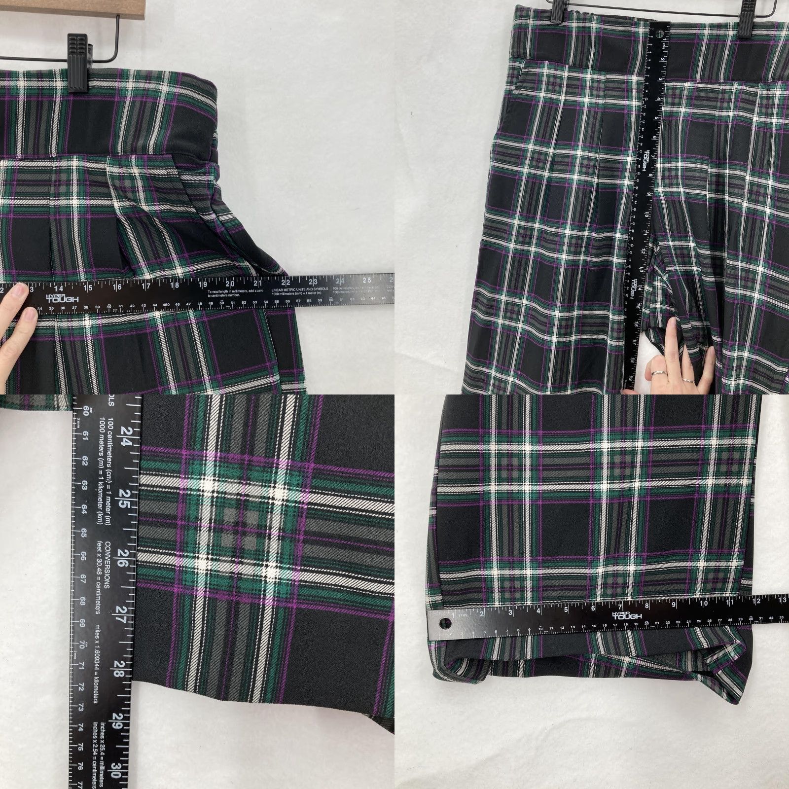 Torrid Torrid Pants Womens 12 Regular Delilah Plaid Wide Leg Studio Crepe High Rise NWT Size 34" / US 12 / IT 48 - 8 Thumbnail