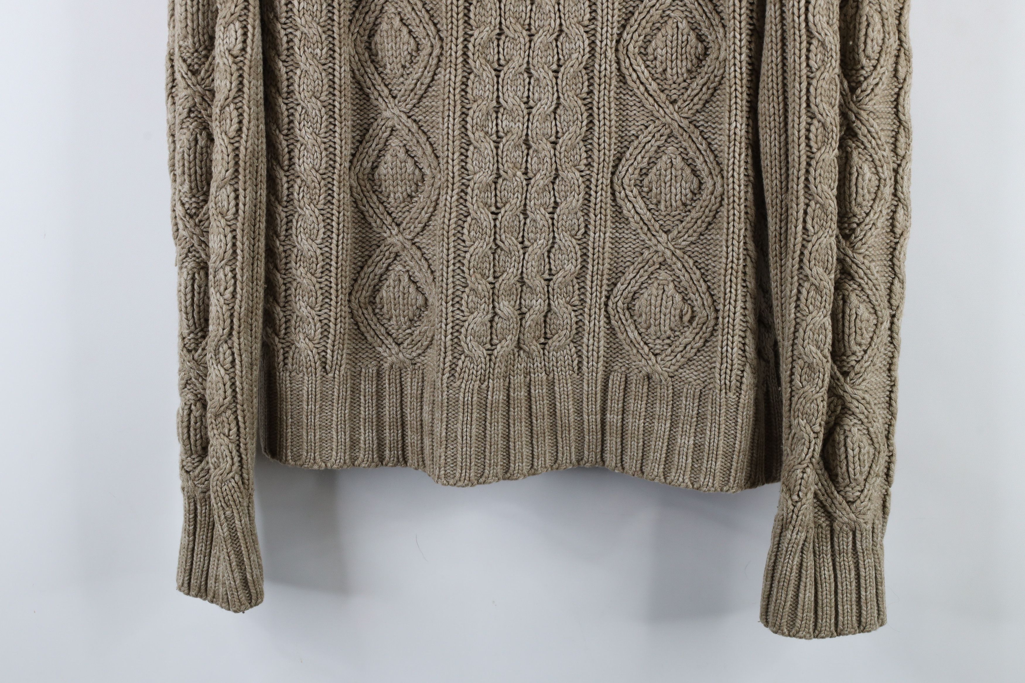 Vintage Vintage 70s Streetwear Fisherman Cable Knit Collared Sweater Size US M / EU 48-50 / 2 - 10 Thumbnail