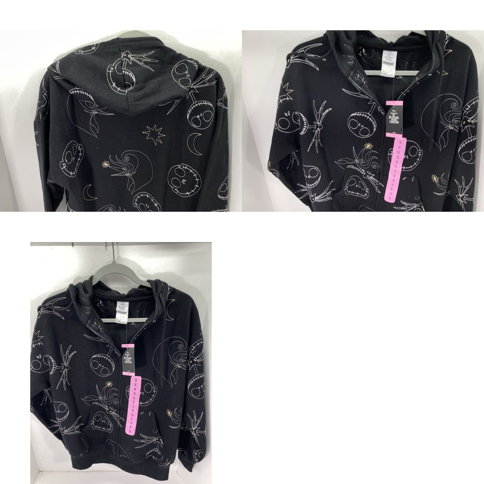Disney Nightmare Before Christmas Disney Hoodie Sweatshirt Women Small Black Full Zip Shirt Mature? Size S / US 4 / IT 40 - 9 Thumbnail