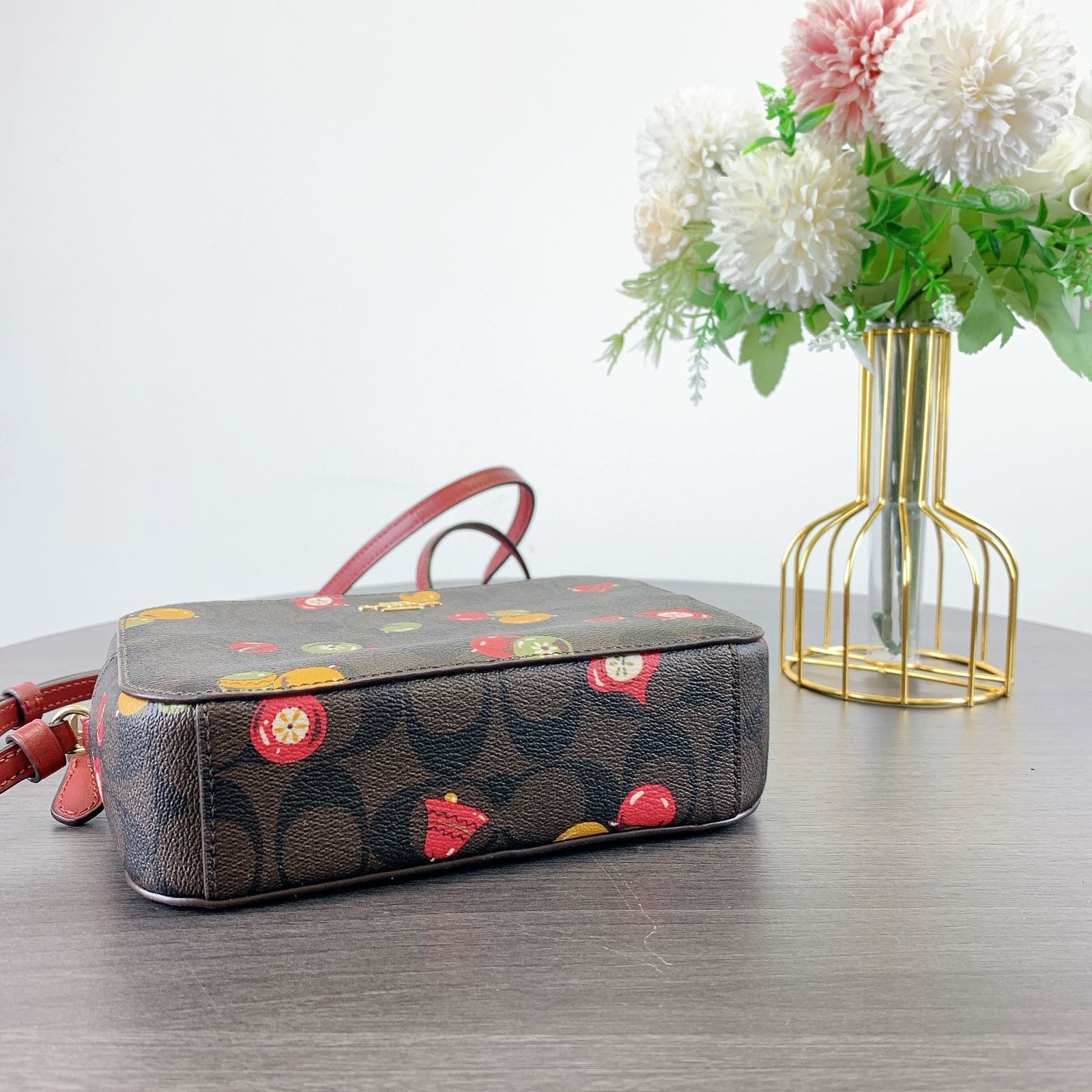 Coach Coach C6904 Mini Camera Bag Signature Canvas Ornament Print Size ONE SIZE - 6 Thumbnail