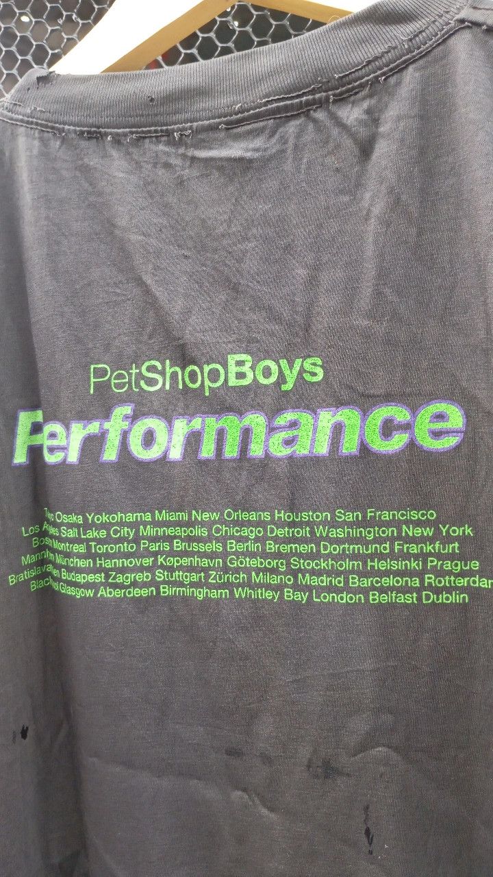 Band Tees Pet Shop Boys Performance Tour 1991 Vintage Band Tee Size US L / EU 52-54 / 3 - 5 Thumbnail