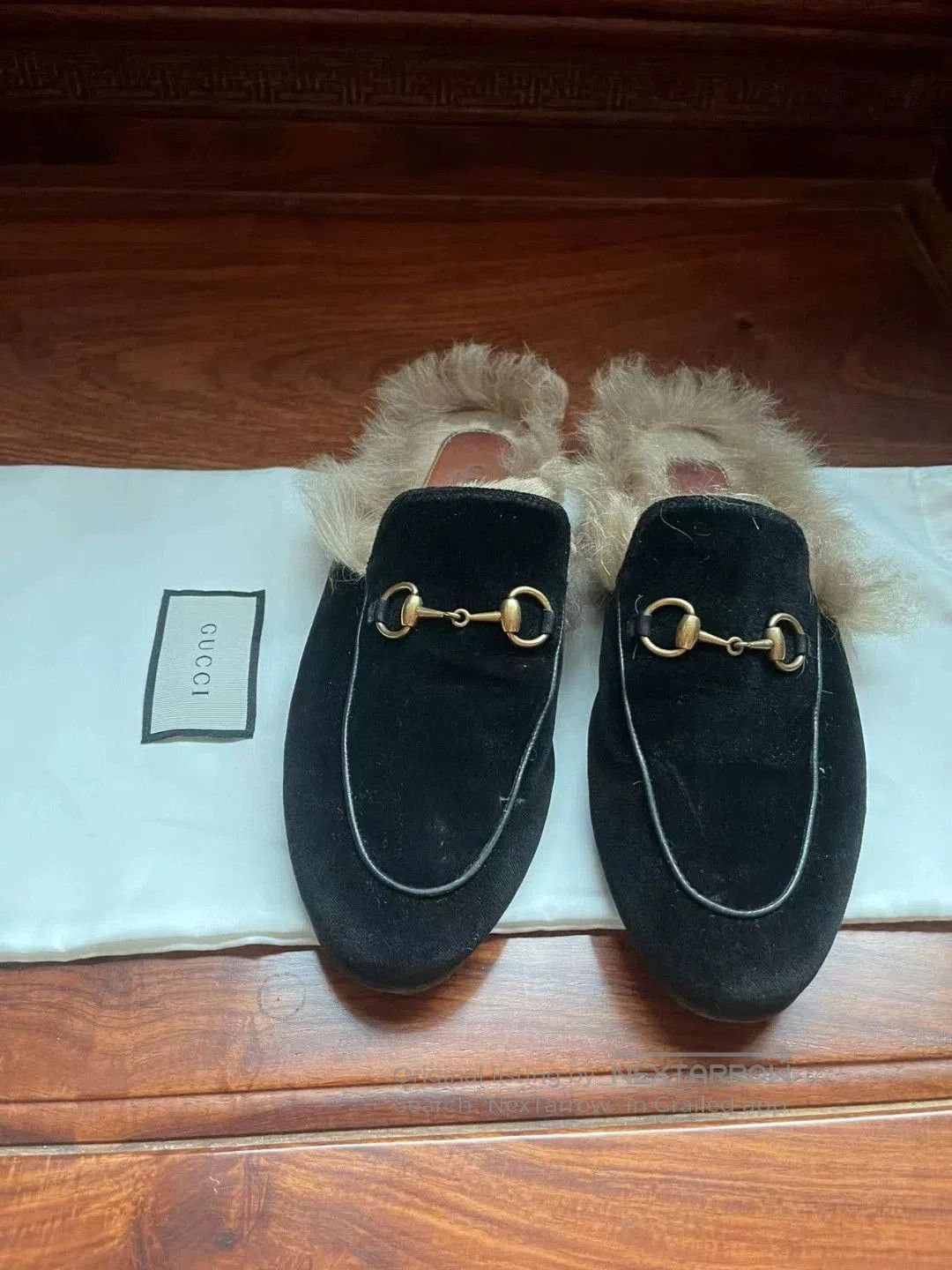 Gucci Gucci Fur Slides in Size 37. Size US 6 / IT 36 - 3 Thumbnail