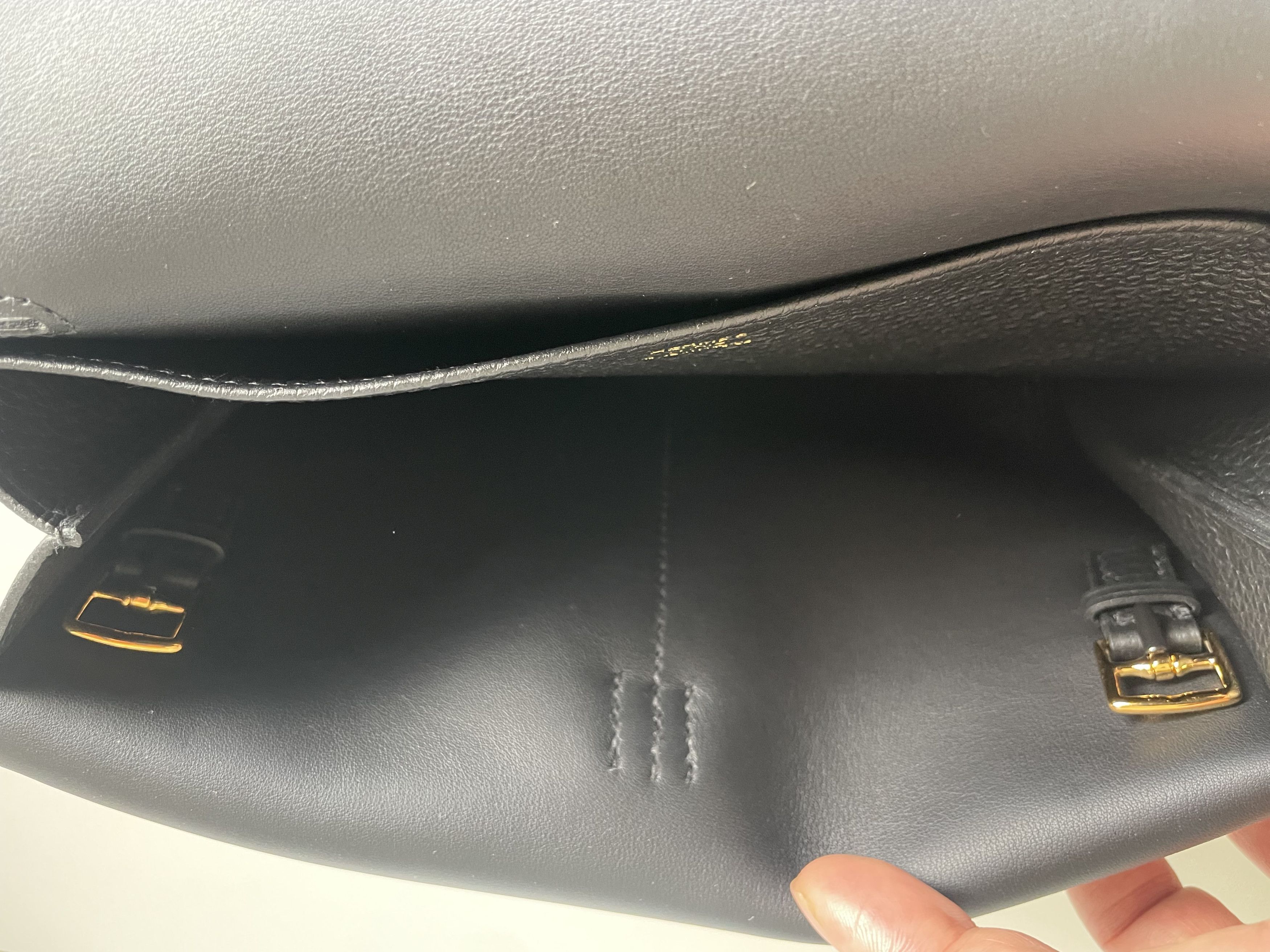 Hermes Hermes Halzan 25 Noir Clemence / Gold Hardware Size ONE SIZE - 16 Thumbnail