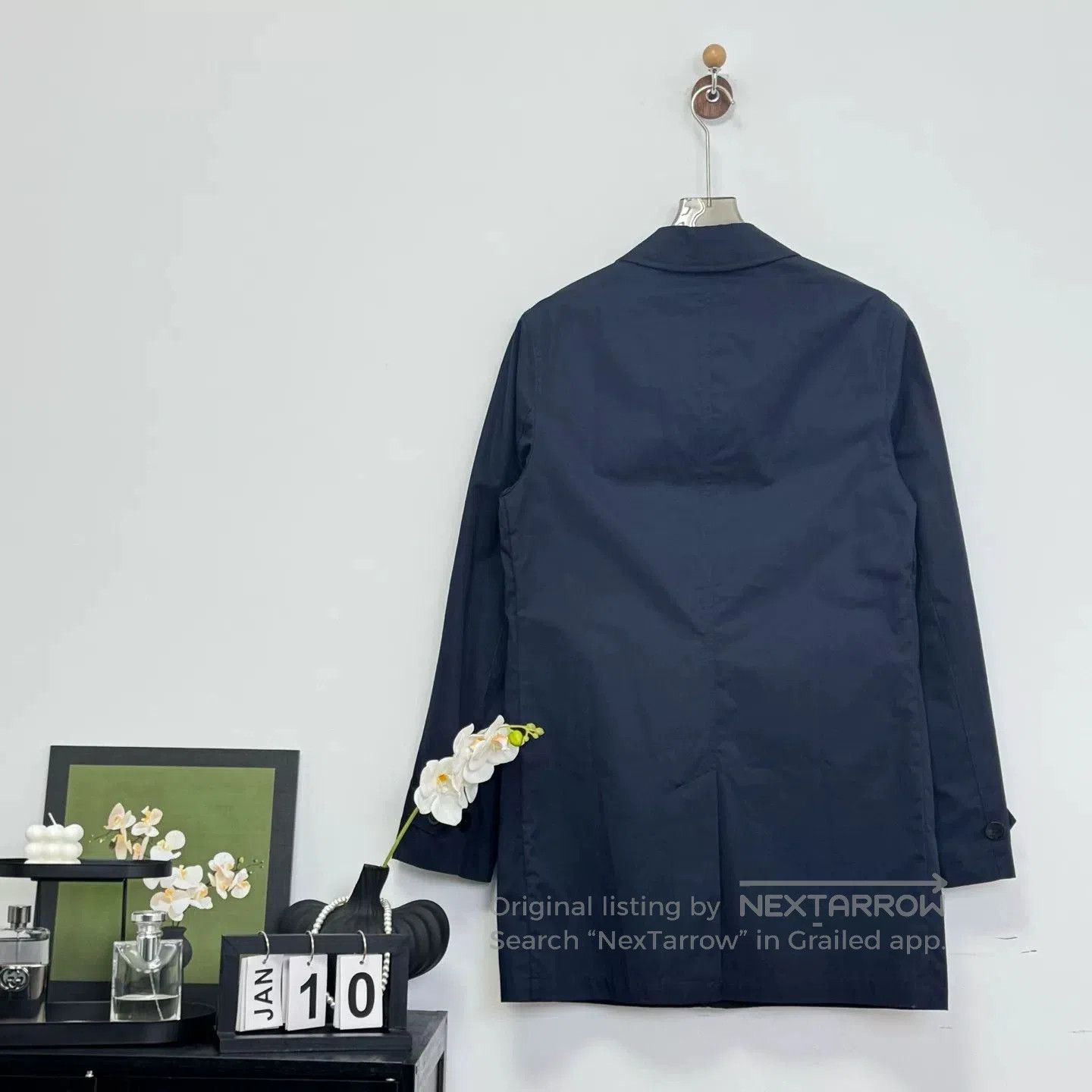 Burberry Burberry Navy Check Lined Trench Coat. Size S / US 4 / IT 40 - 2 Thumbnail