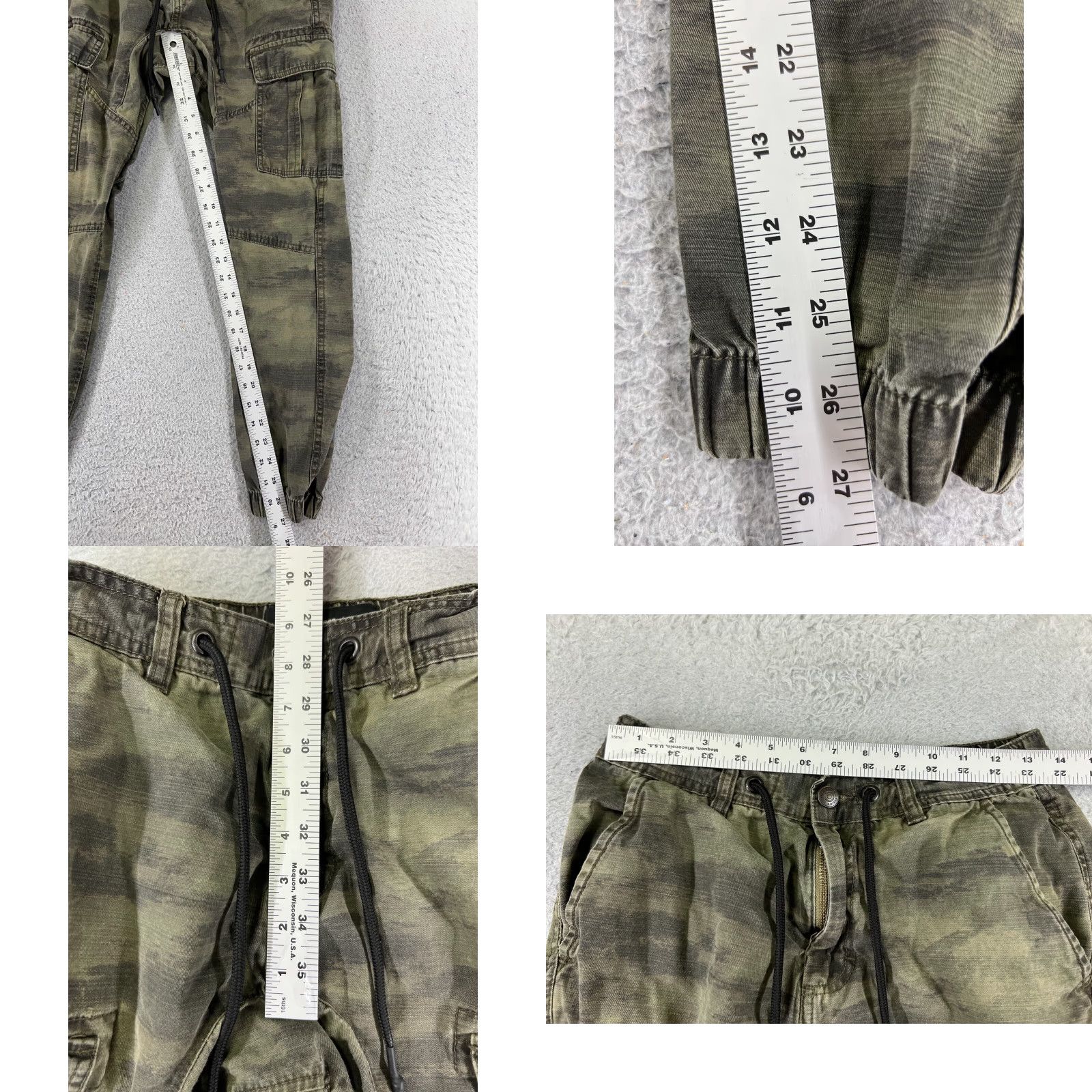 Cotton On Cotton On Jeans Womens Camouflage Green 28 Denim 5-Pocket Tapered High Rise Cotton Blend Cargo Jogger Size 28" / US 6 / IT 42 - 8 Thumbnail