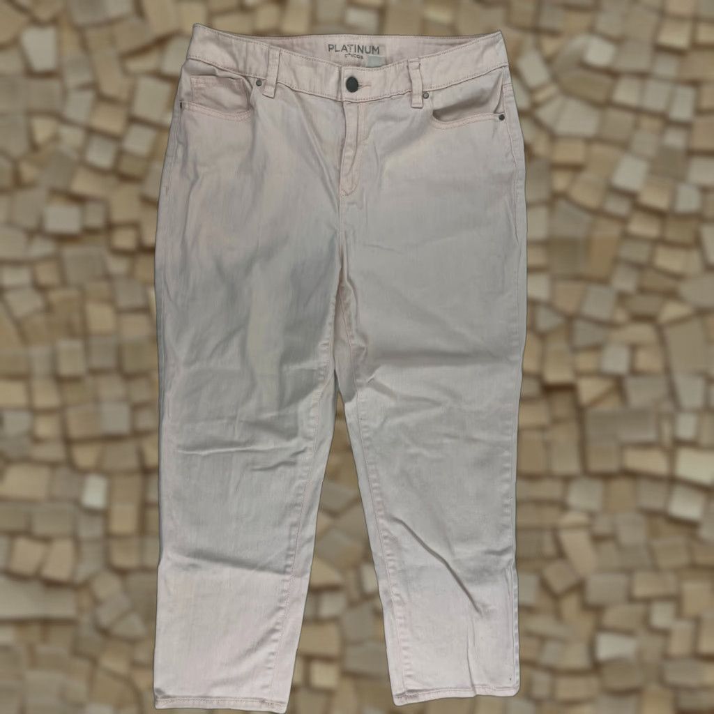 Vintage Chico's Platinum Jeans Women's Size 1 Denim Pants Light Wash High Rise Pockets Size 25" / US 0 / IT 36 - 1 Thumbnail