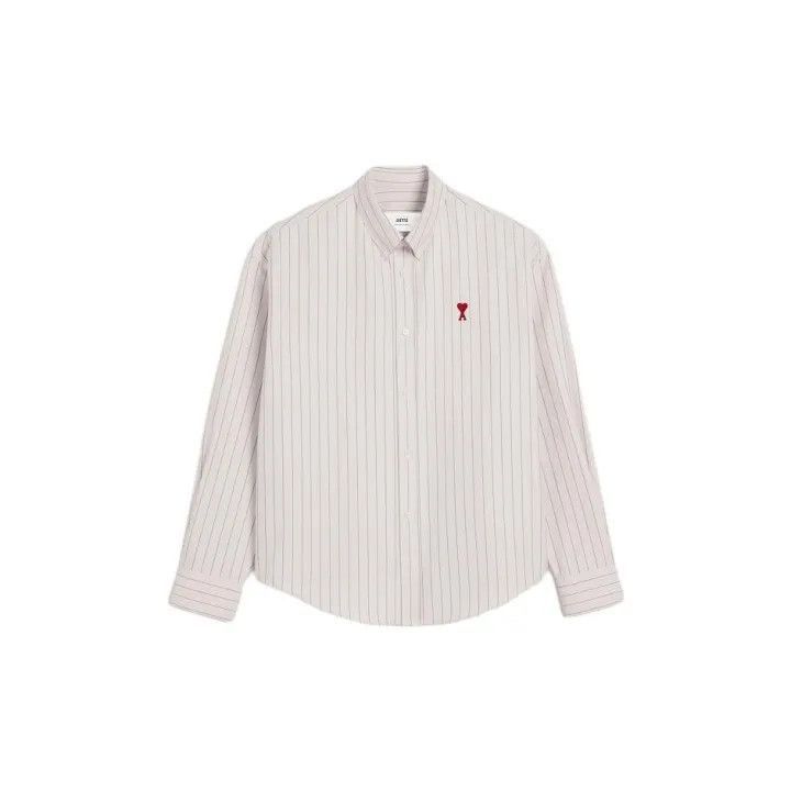 AMI AMIPARIS Striped Long Sleeve Shirt for Men -2507 Size US M / EU 48-50 / 2 - 2 Thumbnail