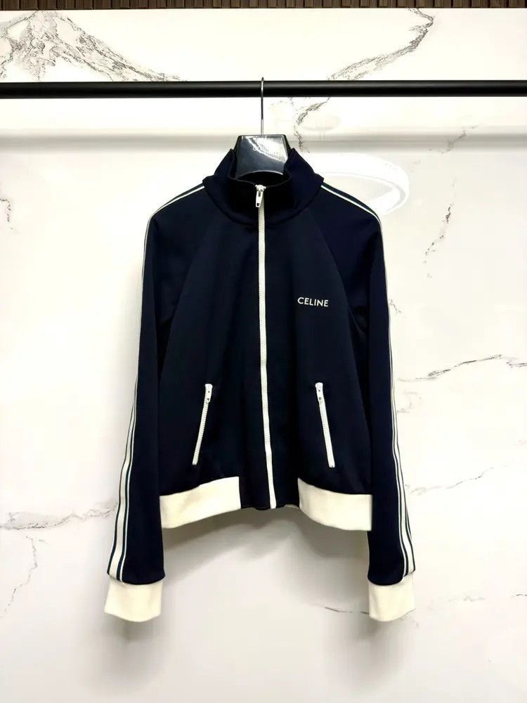 Celine Celine 23SS Navy Logo Sports Jacket Size US XL / EU 56 / 4 - 1 Thumbnail