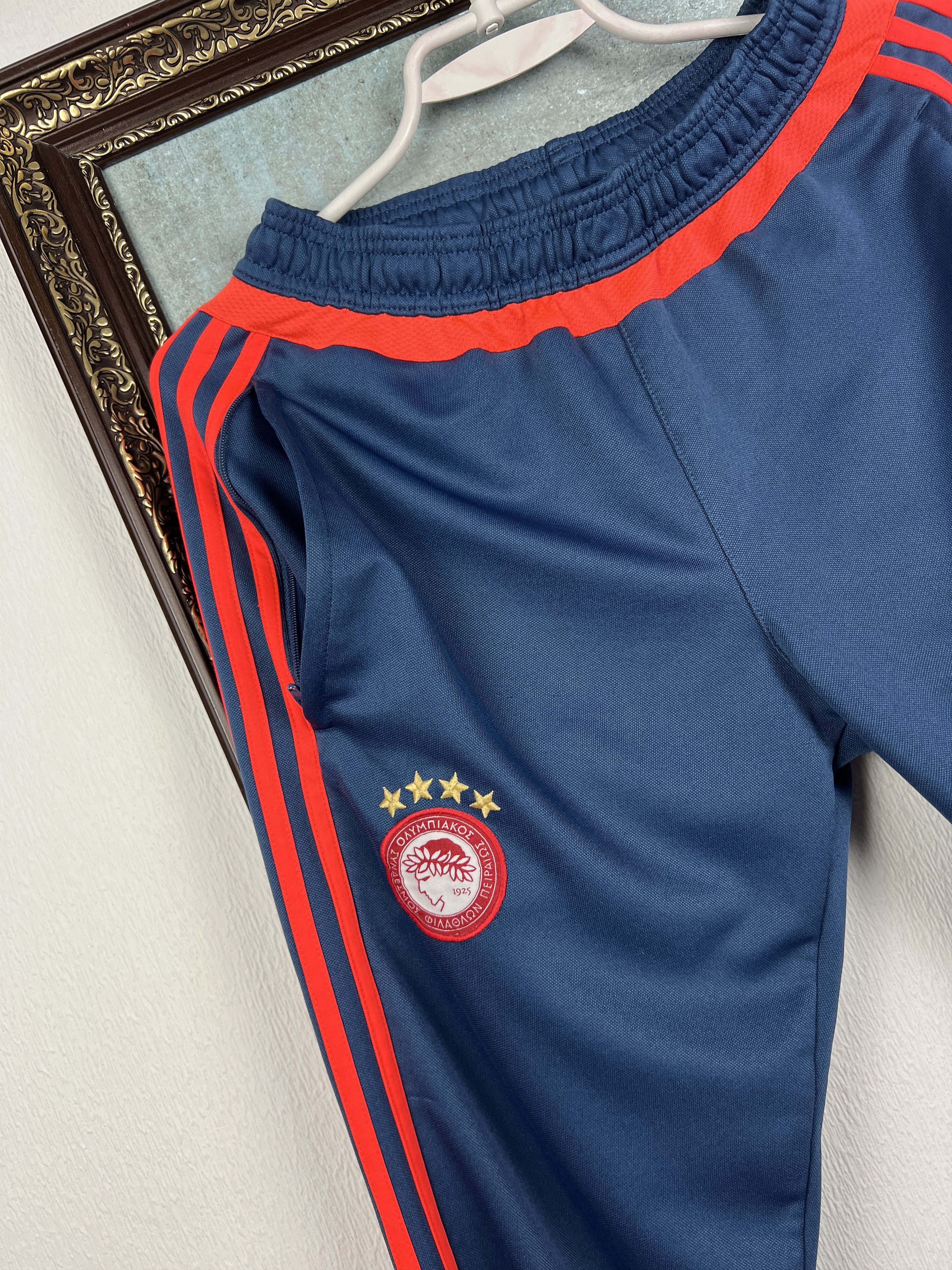 Adidas Adidas Olympiacos Football Pants Soccer Athletic Sweatpants Size US 30 / EU 46 - 3 Thumbnail