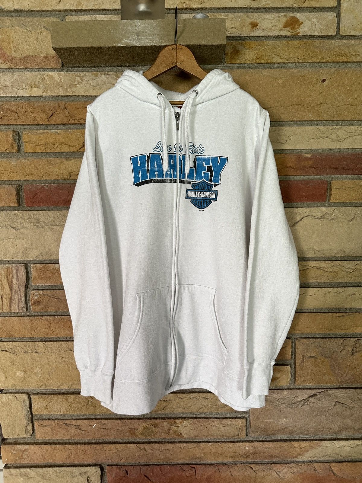 Harley Davidson Vintage Y2K Harley Davidson Zip Up Sweatshirt Size XL / US 12-14 / IT 48-50 - 1 Thumbnail