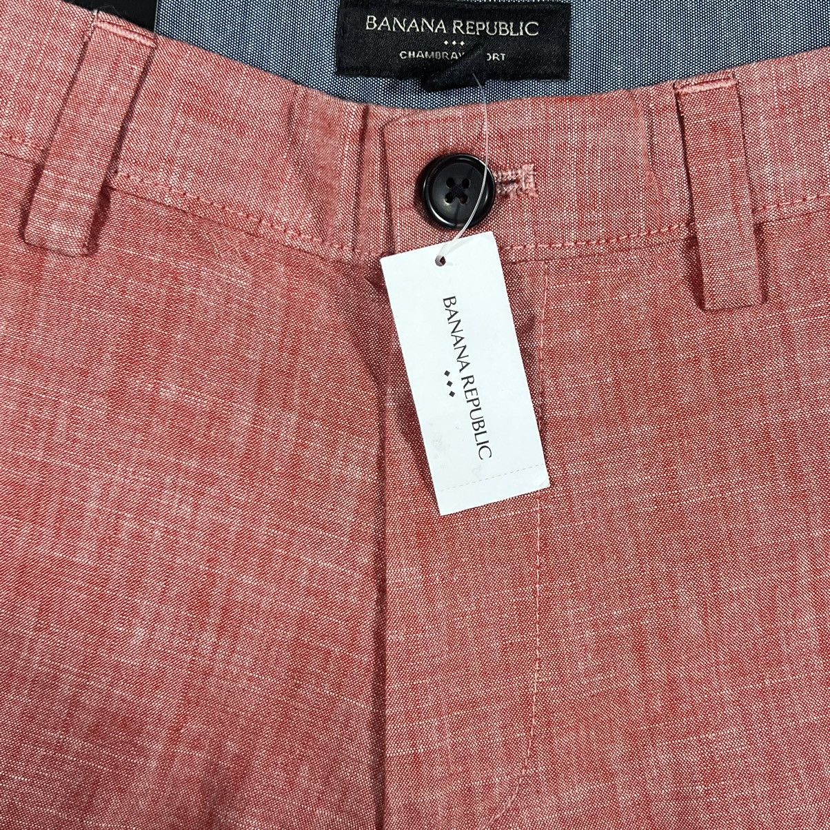 Banana Republic × Gap × J.Crew Brand New Banana Republic Salmon Chambray Chino Shorts sz 30 Size US 30 / EU 46 - 3 Thumbnail