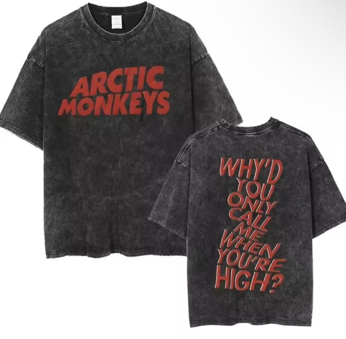 Japanese Brand Retro Rock Arctic Monkey Music Print Washed T-Shirt Size US M / EU 48-50 / 2 - 1 Thumbnail