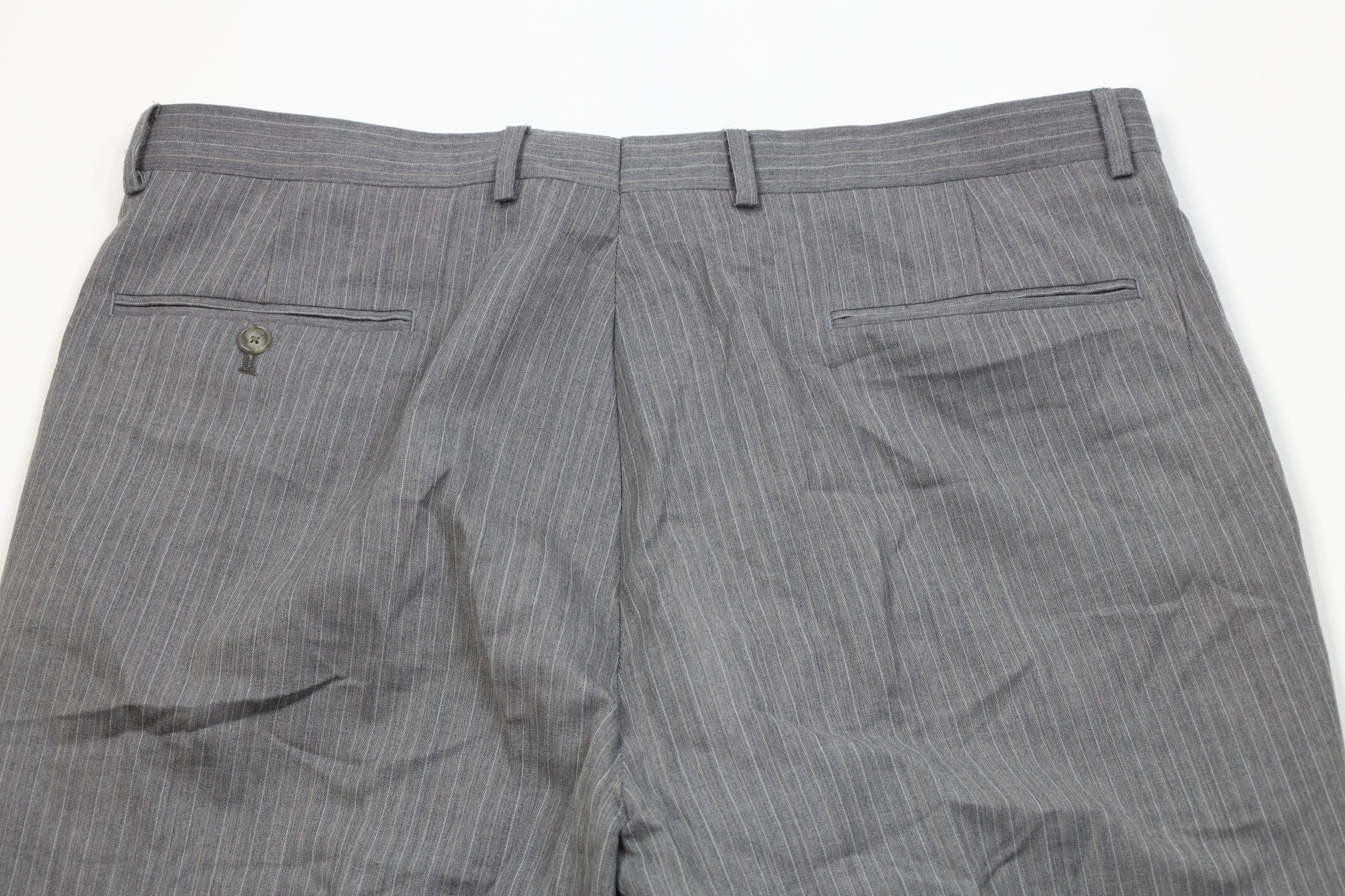Vintage Vintage 90s Streetwear 3 Piece Wool Pinstriped Suit Size 44L - 19 Thumbnail